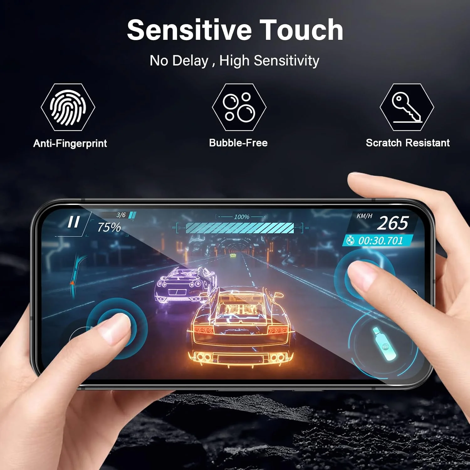 محافظ صفحه نمایش حریم خصوصی Funrae برای Google Pixel 9A 5G از جنس شیشه حرارت دیده با محافظ دوربین مشکی HD [2+2 تکه]، محافظ صفحه نمایش ضد خش و ضد جاسوسی با سختی 9H