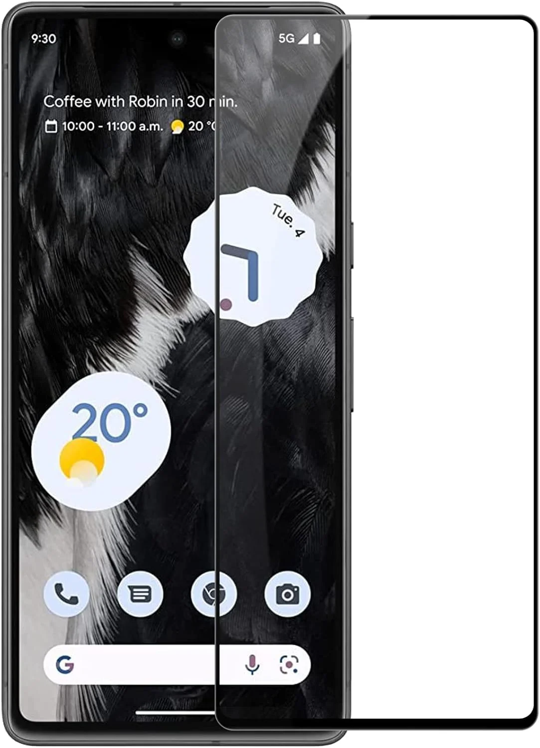 محافظ صفحه نمایش شیشه ای ضد انفجار نیلکین CP+ PRO، 0.33 میلی متر، طراحی 2.5 بعدی برای گوگل پیکسل 7 - مشکی