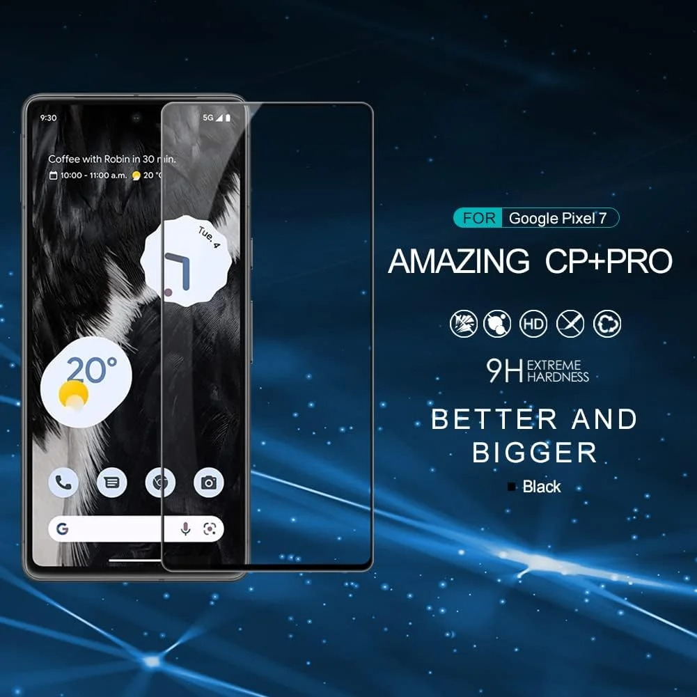 محافظ صفحه نمایش شیشه ای ضد انفجار نیلکین CP+ PRO، 0.33 میلی متر، طراحی 2.5 بعدی برای گوگل پیکسل 7 - مشکی محافظ صفحه نمایش شیشه ای ضد انفجار نیلکین CP+ PRO، 0.33 میلی متر، طراحی 2.5 بعدی برای گوگل پیکسل 7 - مشکی