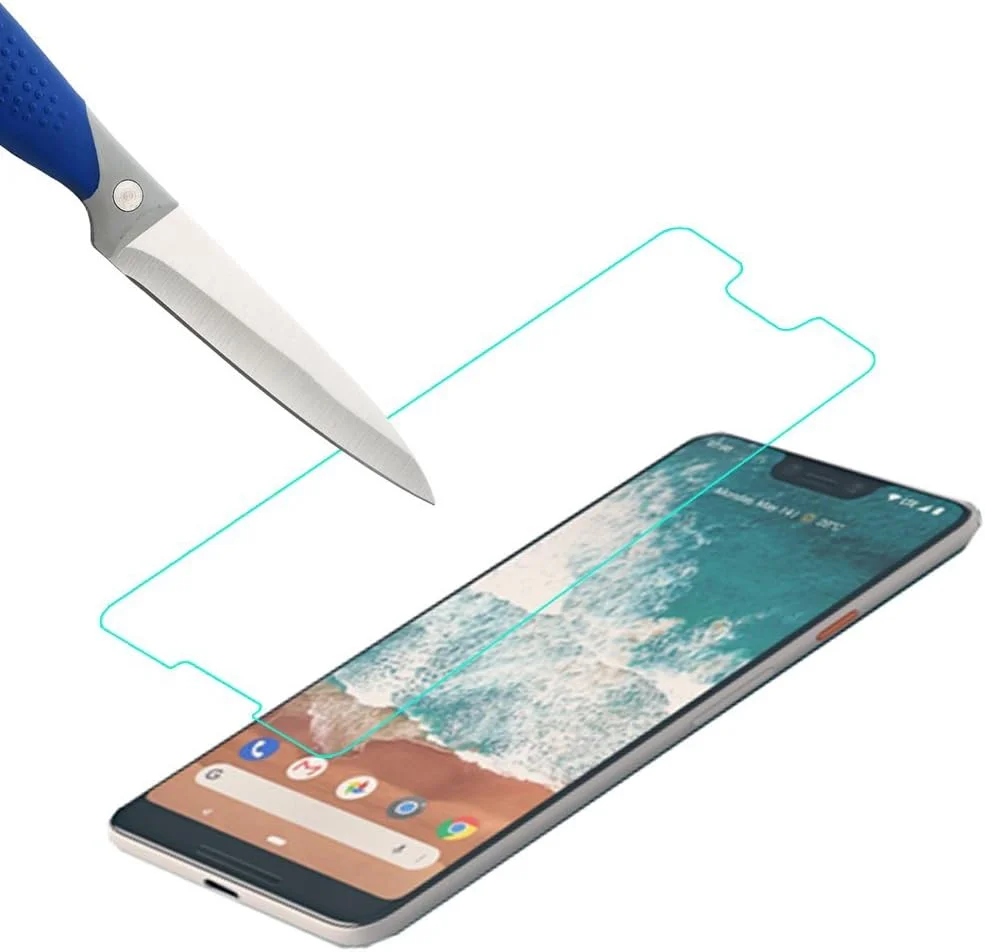 محافظ صفحه نمایش شیشه ای حرارت دیده [3 عددی] Mr.Shield، طراحی شده برای گوگل (Pixel 3 XL) 2018