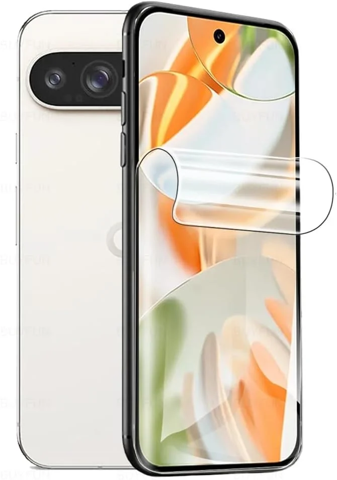 محافظ صفحه نمایش هیدروژل Snailcanfly بسته 2 عددی برای گوگل پیکسل 9 پرو 5G 6.3 اینچی، محافظ صفحه نمایش بسیار حساس، ضد انفجار، انعطاف پذیر، TPU شفاف، غیر شیشه ای
