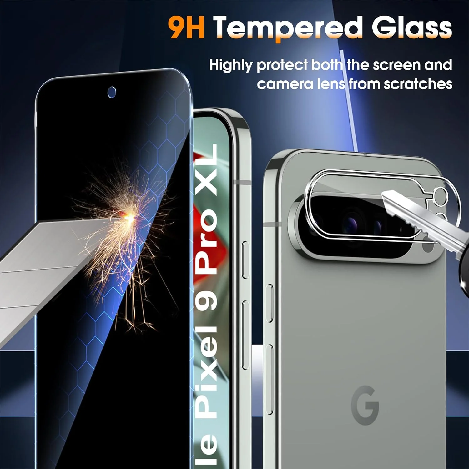 محافظ صفحه نمایش حریم خصوصی Locofun برای Google Pixel 9 Pro XL 5G، بسته 4 عددی محافظ صفحه نمایش شیشه ای حرارت دیده و محافظ لنز دوربین، سختی 9H، ضد خش، ضد جاسوسی محافظ صفحه نمایش حریم خصوصی Locofun برای Google Pixel 9 Pro XL 5G، بسته 4 عددی محافظ صفحه نمایش شیشه ای حرارت دیده و محافظ لنز دوربین، سختی 9H، ضد خش، ضد جاسوسی