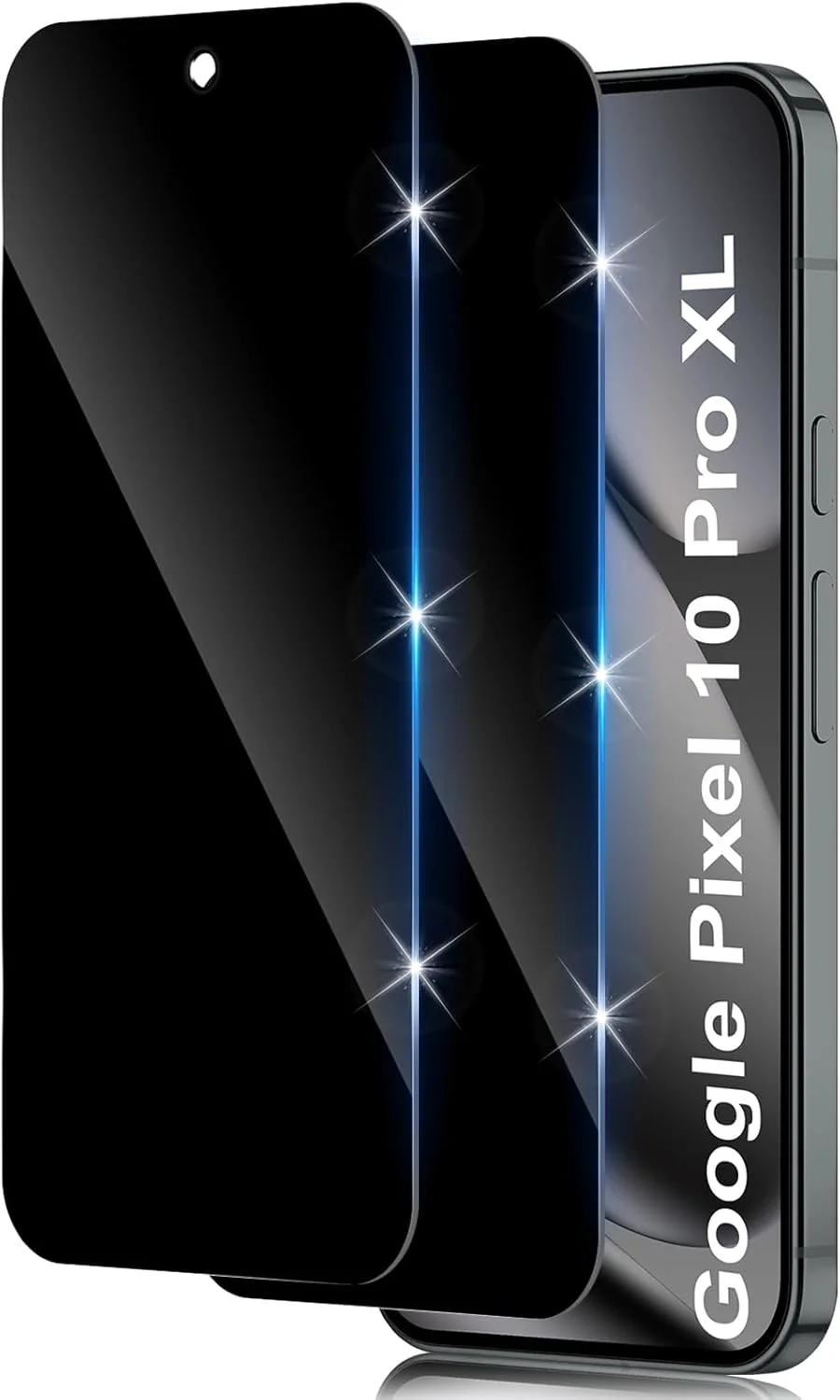 محافظ صفحه نمایش حریم خصوصی تمام صفحه Funrae برای Google Pixel 10 Pro XL/Pixel 9 Pro XL از جنس شیشه حرارت دیده، فیلم ضد جاسوسی با سختی 9H، شیشه محافظ حریم خصوصی، محافظ صفحه نمایش حریم خصوصی ضد جاسوسی [بسته]