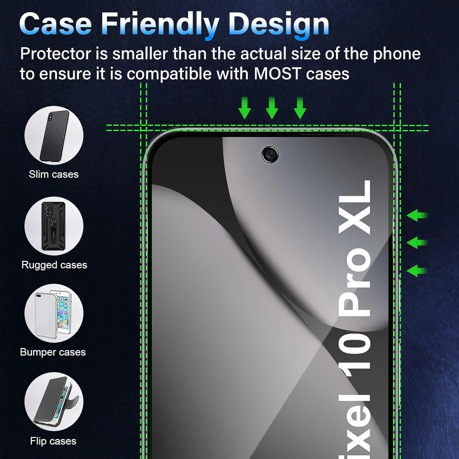 محافظ صفحه نمایش حریم خصوصی تمام صفحه Funrae برای Google Pixel 10 Pro XL/Pixel 9 Pro XL از جنس شیشه حرارت دیده، فیلم ضد جاسوسی با سختی 9H، شیشه محافظ حریم خصوصی، محافظ صفحه نمایش حریم خصوصی ضد جاسوسی [بسته]
