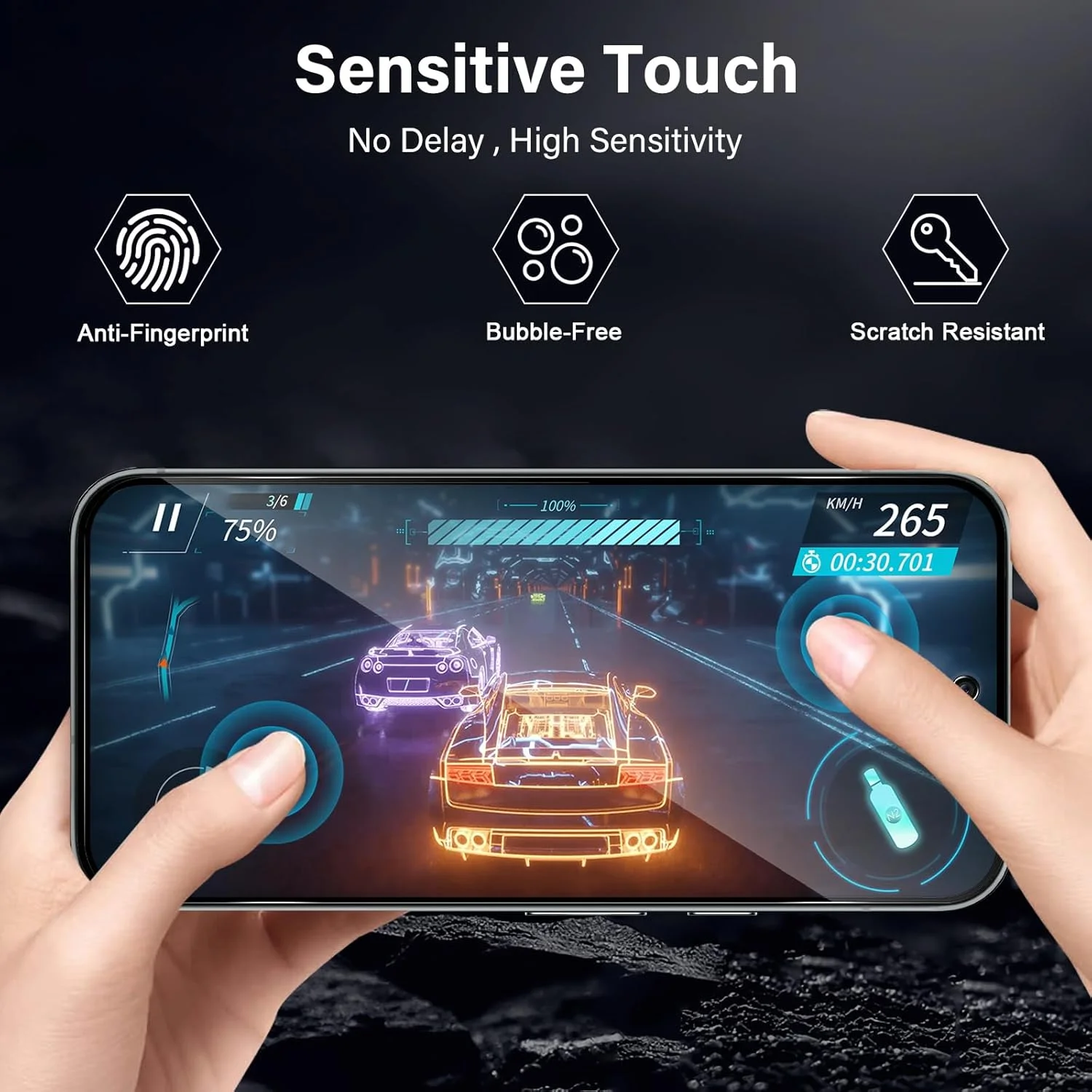 محافظ صفحه نمایش حریم خصوصی تمام صفحه Funrae برای Google Pixel 10 Pro XL/Pixel 9 Pro XL از جنس شیشه حرارت دیده، فیلم ضد جاسوسی با سختی 9H، شیشه محافظ حریم خصوصی، محافظ صفحه نمایش حریم خصوصی ضد جاسوسی [بسته]