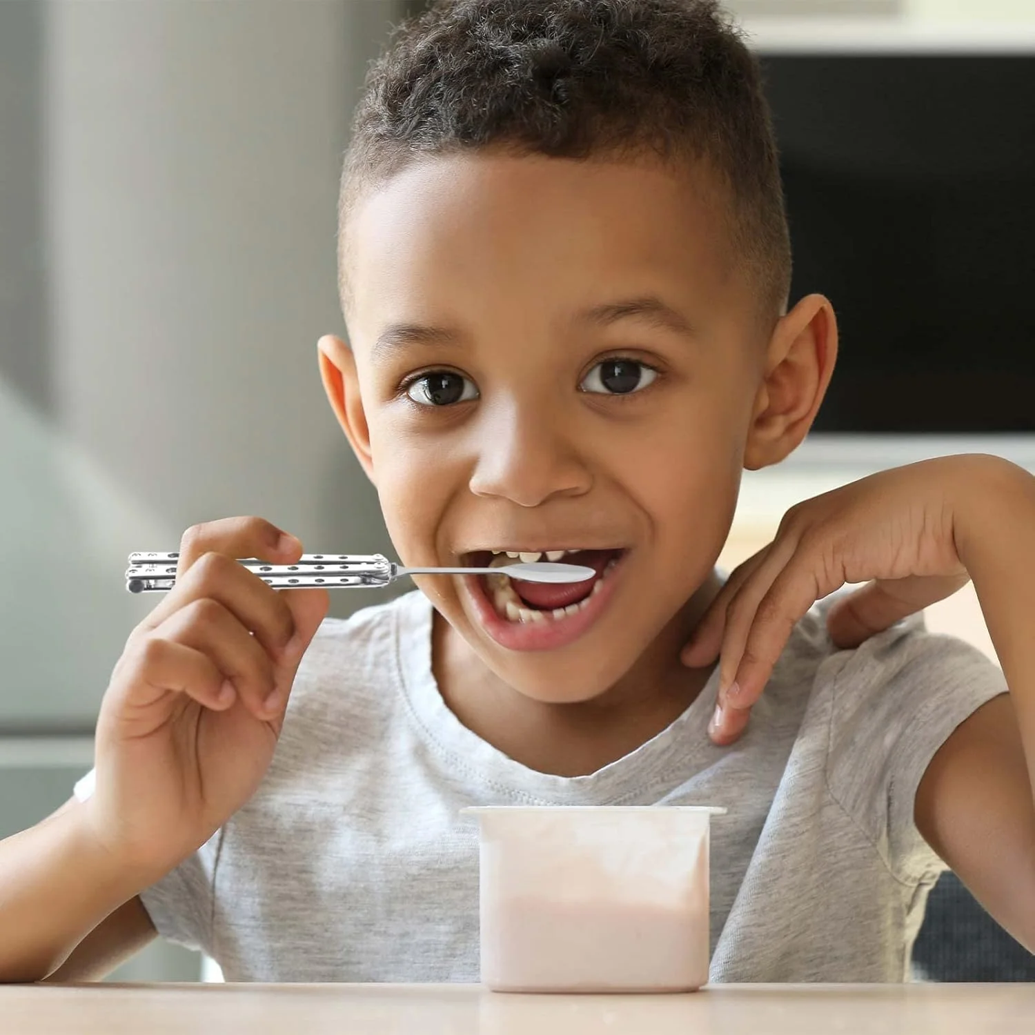 ست قاشق و چنگال پروانه ای Flutesan، 2 عددی، قاشق چنگال تاشو استیل ضد زنگ پروانه ای تاکتیکی، ابزار تمرینی بالیسونگ برای مسافرت، کمپینگ، شکار، باربیکیو، آشپزخانه (نقره ای) ست قاشق و چنگال پروانه ای Flutesan، 2 عددی، قاشق چنگال تاشو استیل ضد زنگ پروانه ای تاکتیکی، ابزار تمرینی بالیسونگ برای مسافرت، کمپینگ، شکار، باربیکیو، آشپزخانه (نقره ای)