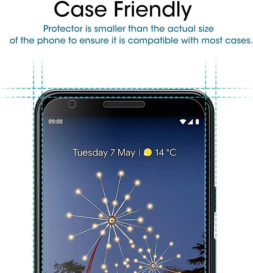 محافظ صفحه نمایش شیشه ای ولتیک برای گوگل پیکسل 3a XL [سازگار با قاب] پوشش فیلم برای گوگل پیکسل 3a XL [2 عدد]