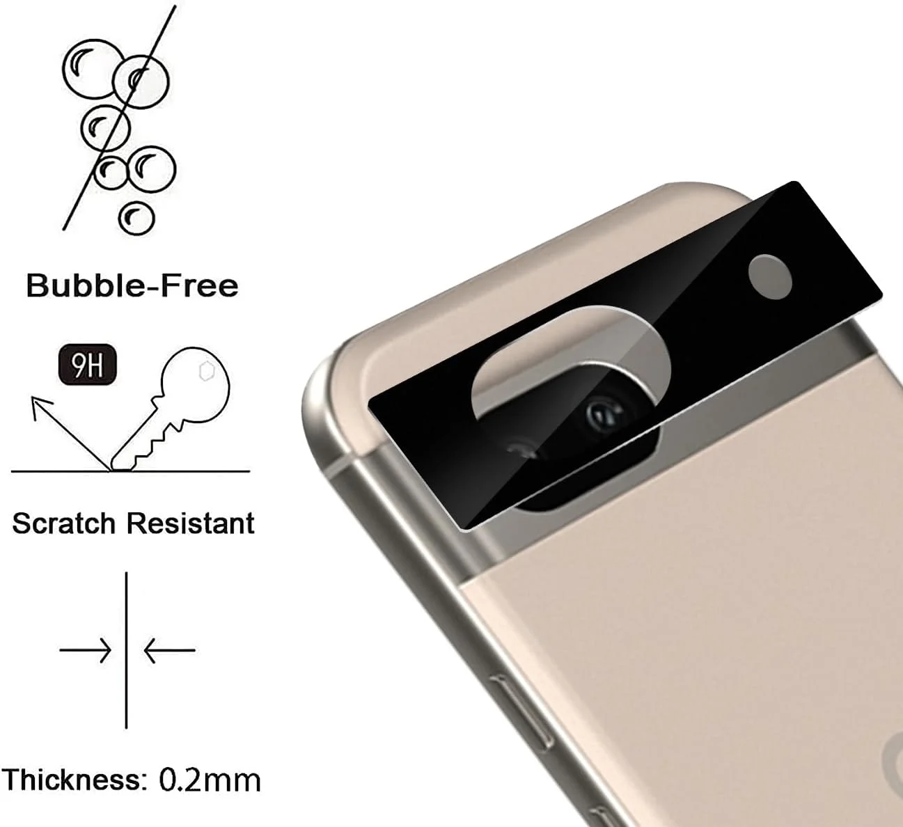 محافظ لنز دوربین گوشی گوگل پیکسل 8A فیلیه، 3 عدد، شیشه حرارت دیده 9H ضد خش برای گوگل پیکسل 8A محافظ لنز دوربین گوشی گوگل پیکسل 8A فیلیه، 3 عدد، شیشه حرارت دیده 9H ضد خش برای گوگل پیکسل 8A