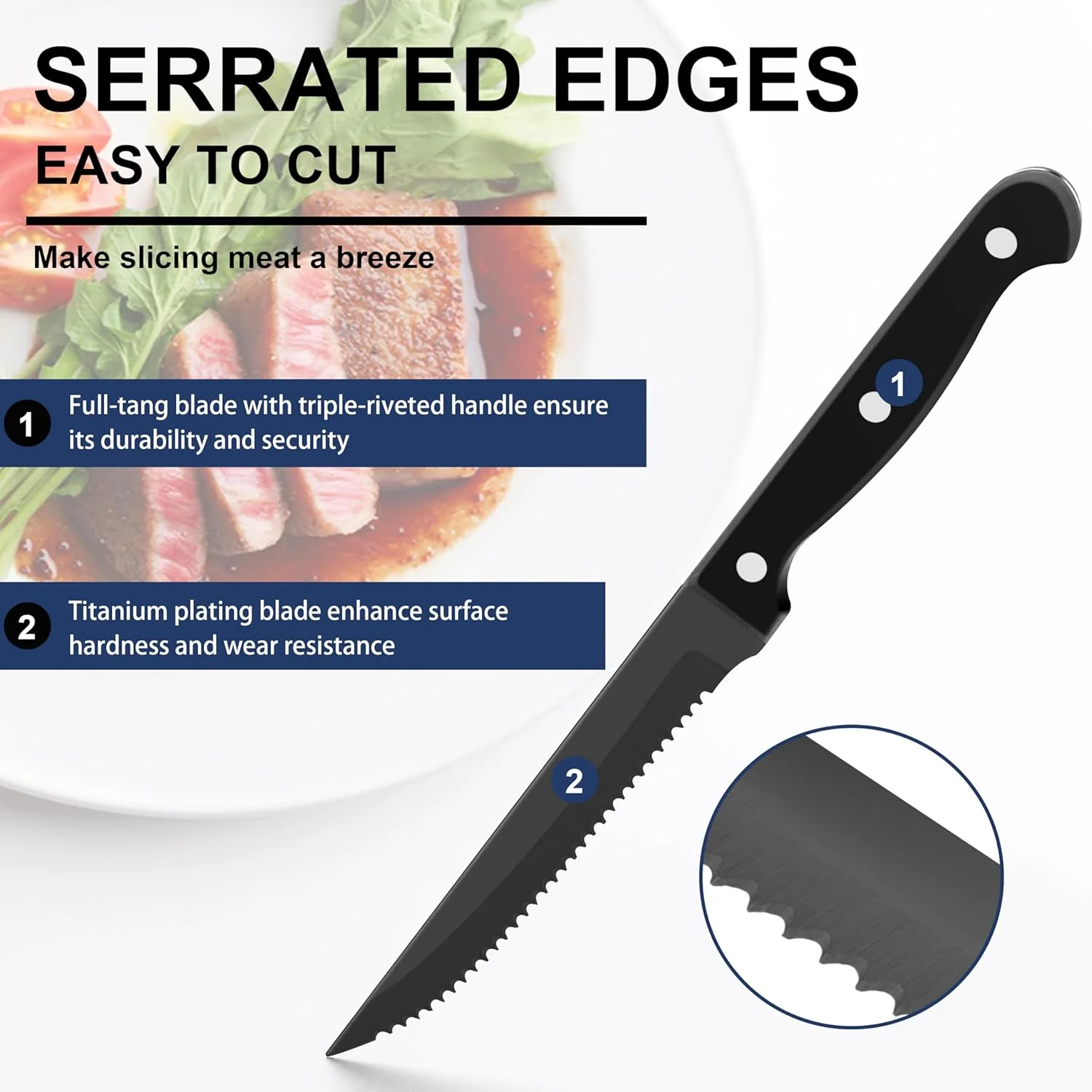 ست کارد و چنگال مشکی استیل E-far، 24 پارچه شامل کارد استیک، ست столовые приборы استیل ضد زنگ برای 4 نفر، ست столовые приборы مدرن شامل چنگال، قاشق و کارد، پرداخت آینه ای و ضد زنگ ست کارد و چنگال مشکی استیل E-far، 24 پارچه شامل کارد استیک، ست столовые приборы استیل ضد زنگ برای 4 نفر، ست столовые приборы مدرن شامل چنگال، قاشق و کارد، پرداخت آینه ای و ضد زنگ