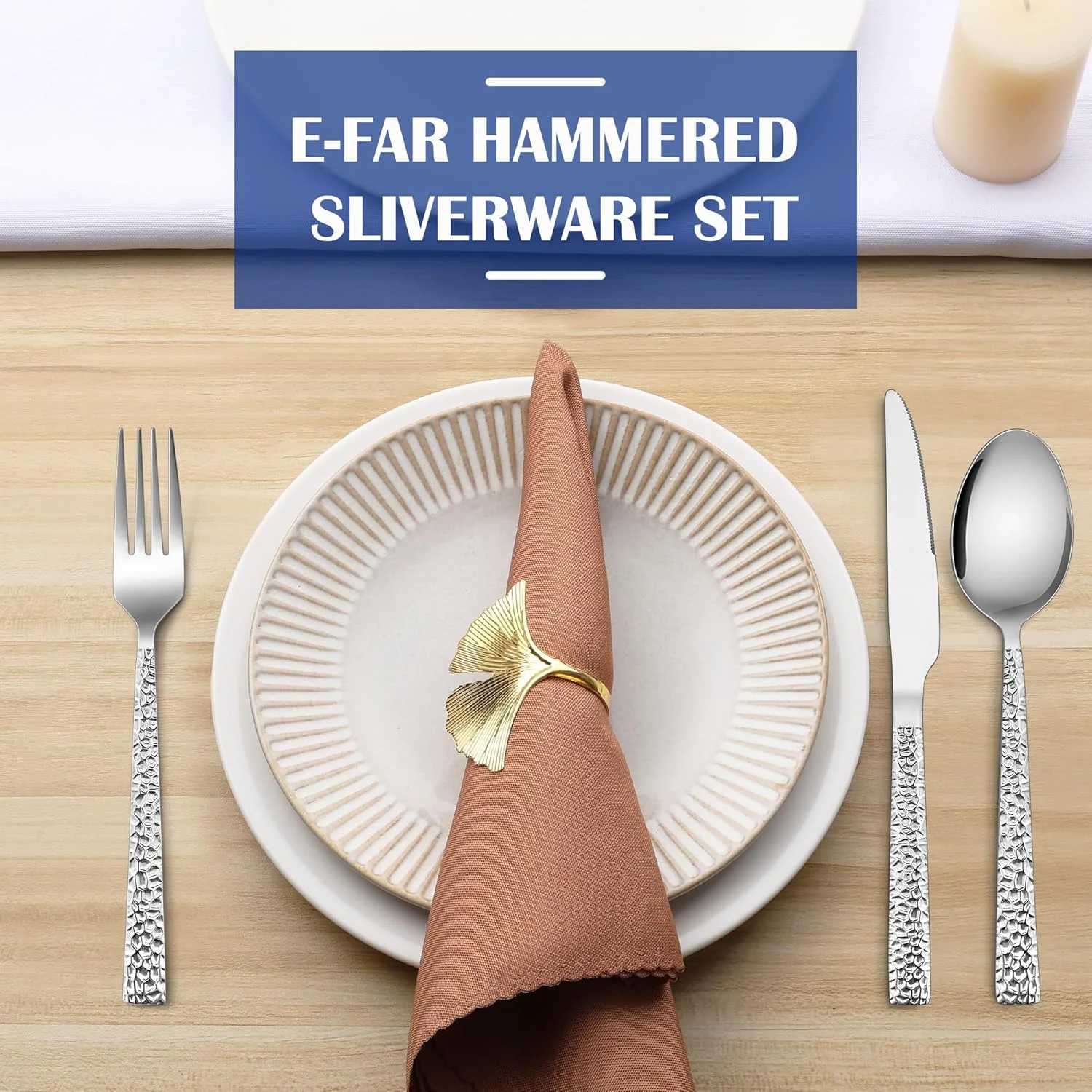 ست قاشق، چنگال و چاقو 12 پارچه چکشی E-far، ست نقره ای برای 4 نفر، ست کارد و چنگال استیل ضد زنگ مربعی برای آشپزخانه منزل رستوران، پرداخت آینه ای و قابل شستشو در ماشین ظرفشویی ست قاشق، چنگال و چاقو 12 پارچه چکشی E-far، ست نقره ای برای 4 نفر، ست کارد و چنگال استیل ضد زنگ مربعی برای آشپزخانه منزل رستوران، پرداخت آینه ای و قابل شستشو در ماشین ظرفشویی