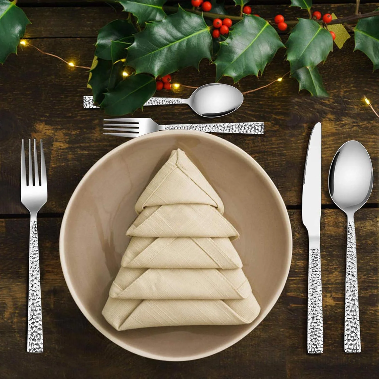 ست столовых приборов 20 تکه نقره ای چکش خورده E-far، ست столовых приборов مربع شکل استیل ضد زنگ مناسب برای 4 نفر، ست столовых приборов شامل چنگال قاشق چاقو، طراحی مدرن و پرداخت آینه ای - قابل شستشو در ماشین ظرفشویی ست столовых приборов 20 تکه نقره ای چکش خورده E-far، ست столовых приборов مربع شکل استیل ضد زنگ مناسب برای 4 نفر، ست столовых приборов شامل چنگال قاشق چاقو، طراحی مدرن و پرداخت آینه ای - قابل شستشو در ماشین ظرفشویی