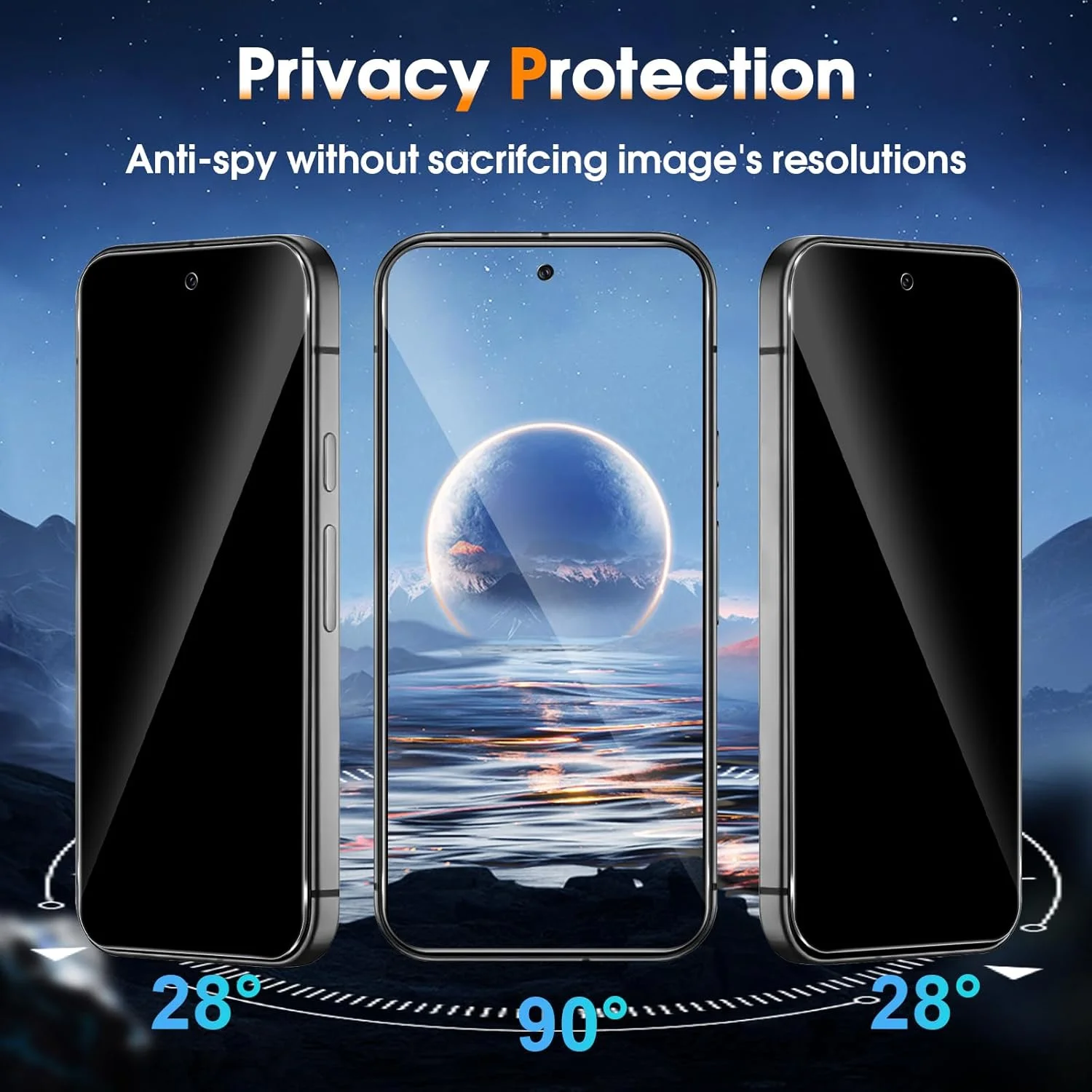Locofun Privacy Screen for Google Pixel 9 5G for Tempered Glass, [2+2 Pieces] Anti Spy Tempered Glass Protection Glass and Camera Protection, 9H Hardness Privacy Film, Anti-Scratch Privacy Screen