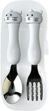 ست قاشق و چنگال کودکانه فَم با طرح حیوانات و جعبه - ست قاشق و چنگال استیل ضد زنگ برای کودکان به همراه جعبه پلاستیکی (طرح های متنوع) ست قاشق و چنگال کودکانه فَم با طرح حیوانات و جعبه - ست قاشق و چنگال استیل ضد زنگ برای کودکان به همراه جعبه پلاستیکی (طرح های متنوع)