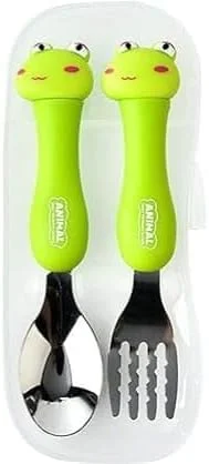 ست قاشق و چنگال کودکانه فَم با طرح حیوانات و جعبه - ست قاشق و چنگال استیل ضد زنگ برای کودکان به همراه جعبه پلاستیکی (طرح های متنوع) ست قاشق و چنگال کودکانه فَم با طرح حیوانات و جعبه - ست قاشق و چنگال استیل ضد زنگ برای کودکان به همراه جعبه پلاستیکی (طرح های متنوع)