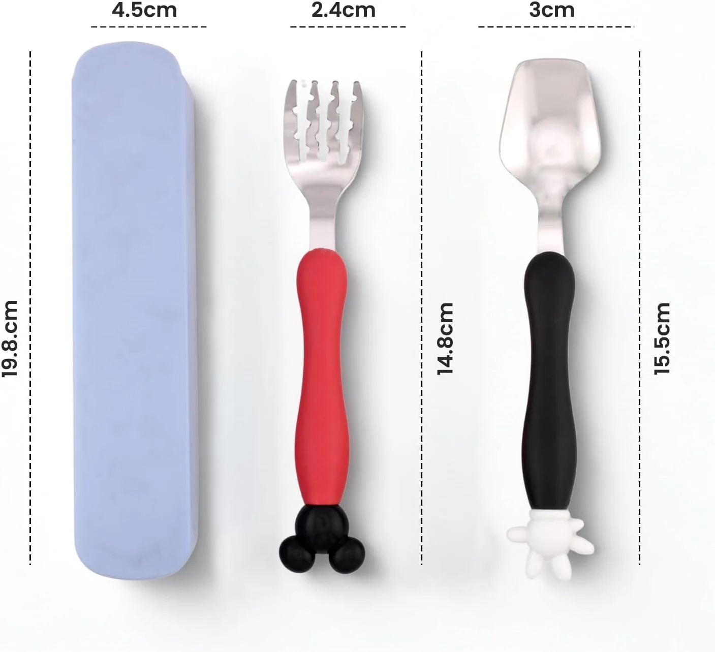 ست قاشق و چنگال استیل BrainGiggles با جعبه برای جعبه ناهار - قاشق و چنگال میکی موس، ست کارد و چنگال کودکانه با جعبه مسافرتی قابل حمل، ظروف غذاخوری کودک نوپا، کارد و چنگال کودکان برای پسران و دختران ست قاشق و چنگال استیل BrainGiggles با جعبه برای جعبه ناهار - قاشق و چنگال میکی موس، ست کارد و چنگال کودکانه با جعبه مسافرتی قابل حمل، ظروف غذاخوری کودک نوپا، کارد و چنگال کودکان برای پسران و دختران