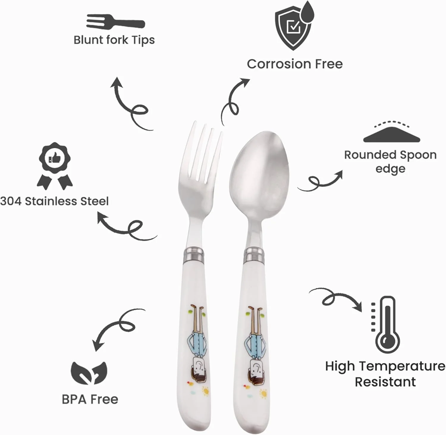 ست قاشق، چنگال و چاپستیک کودک BrainGiggles با جعبه، قاشق استیل ضد زنگ با لبه گرد و دسته نرم، ست کارد و چنگال با دسته های حکاکی شده با شخصیت های سرگرم کننده و ایمن BPA برای کودکان (بسته 1 عددی، آبی) ست قاشق، چنگال و چاپستیک کودک BrainGiggles با جعبه، قاشق استیل ضد زنگ با لبه گرد و دسته نرم، ست کارد و چنگال با دسته های حکاکی شده با شخصیت های سرگرم کننده و ایمن BPA برای کودکان (بسته 1 عددی، آبی)