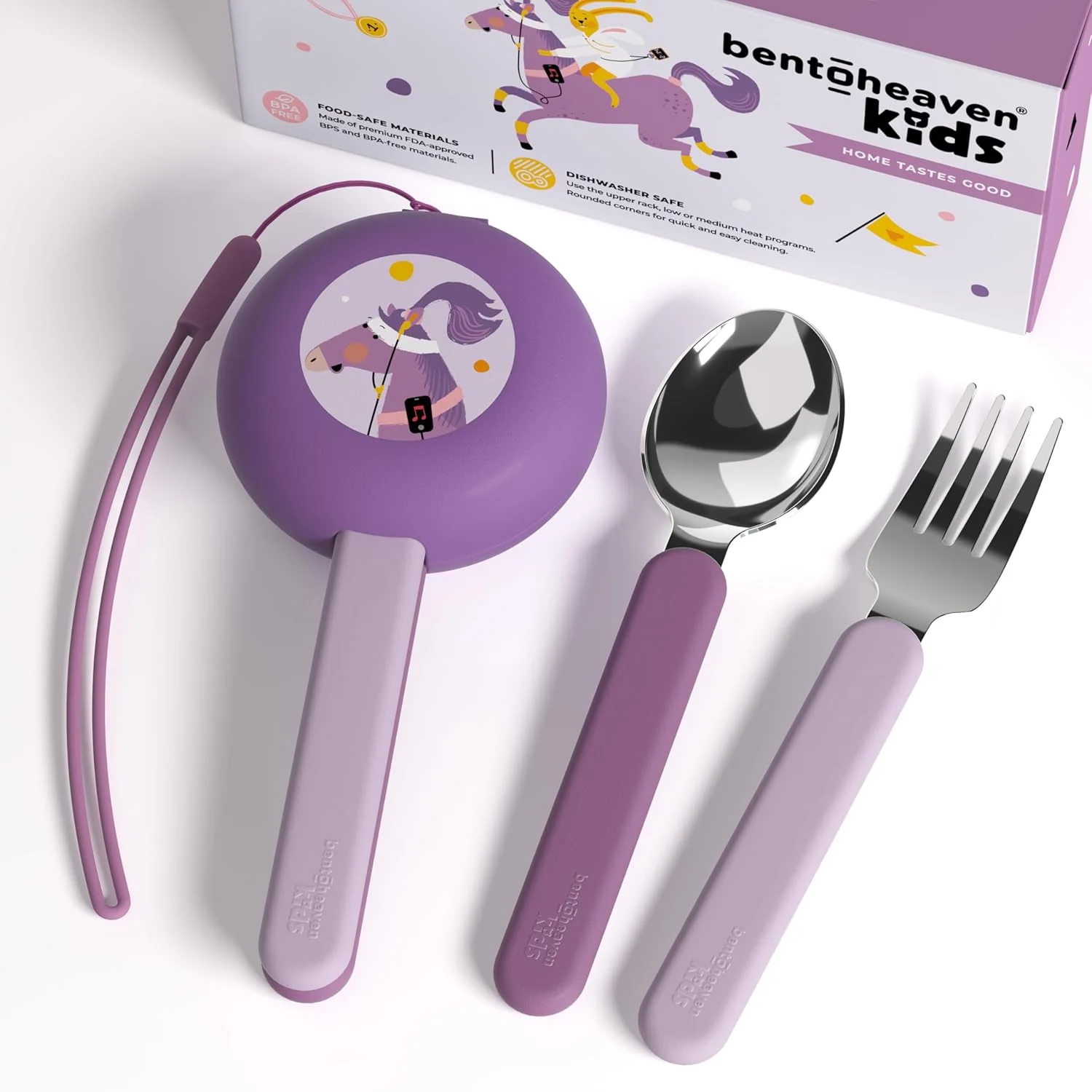 ست قاشق و چنگال مسافرتی کودک بنتو هون با جعبه، استیل ضد زنگ با گرید غذایی و پلاستیک بدون BPA، ست کارد و چنگال مسافرتی کودک، قاشق، چنگال و جعبه قابل شستشو در ماشین ظرفشویی، کارد و چنگال قابل استفاده مجدد، نقره جات برای کودکان (طرح Ride) ست قاشق و چنگال مسافرتی کودک بنتو هون با جعبه، استیل ضد زنگ با گرید غذایی و پلاستیک بدون BPA، ست کارد و چنگال مسافرتی کودک، قاشق، چنگال و جعبه قابل شستشو در ماشین ظرفشویی، کارد و چنگال قابل استفاده مجدد، نقره جات برای کودکان (طرح Ride)