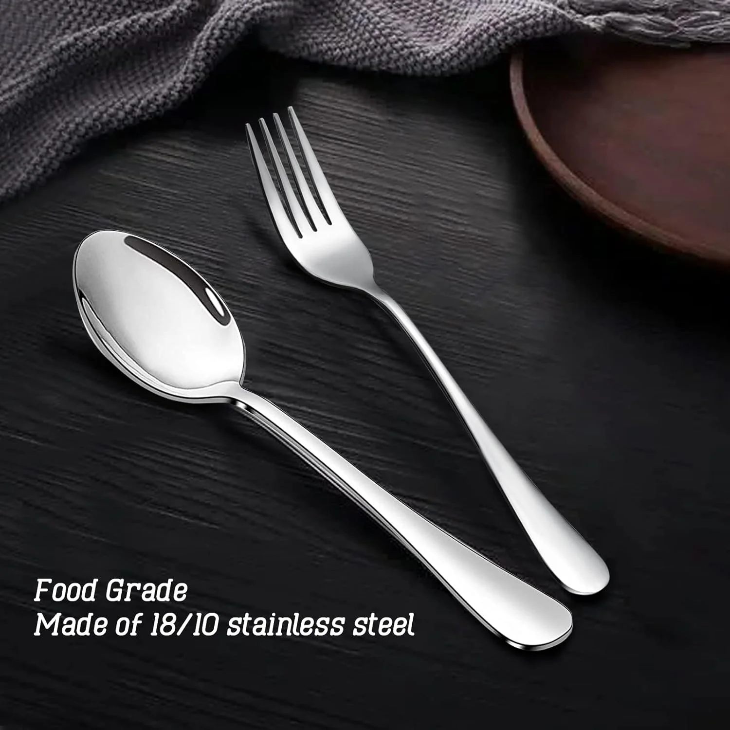 ست قاشق و چنگال 12 عددی ANYLAT، شامل 6 عدد چنگال غذاخوری استیل و 6 عدد قاشق نقره ای، قابل شستشو در ماشین ظرفشویی (نقره ای 18.5 سانتی متر) ست قاشق و چنگال 12 عددی ANYLAT، شامل 6 عدد چنگال غذاخوری استیل و 6 عدد قاشق نقره ای، قابل شستشو در ماشین ظرفشویی (نقره ای 18.5 سانتی متر)