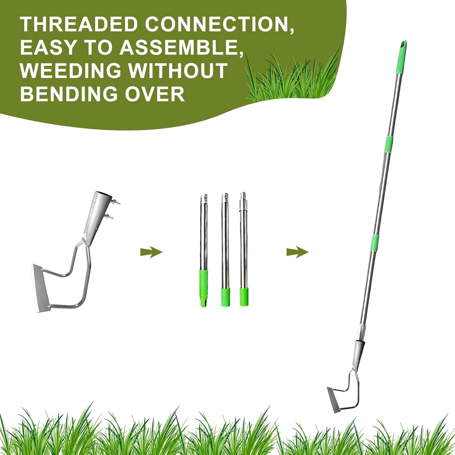 بیلچه باغبانی چند منظوره 3 قسمتی - بیل علف هرز کشاورزی - برای باغ سبزیجات - بیلچه چنگک علف هرز خاک نرم - محصولات جدید فرامرزی