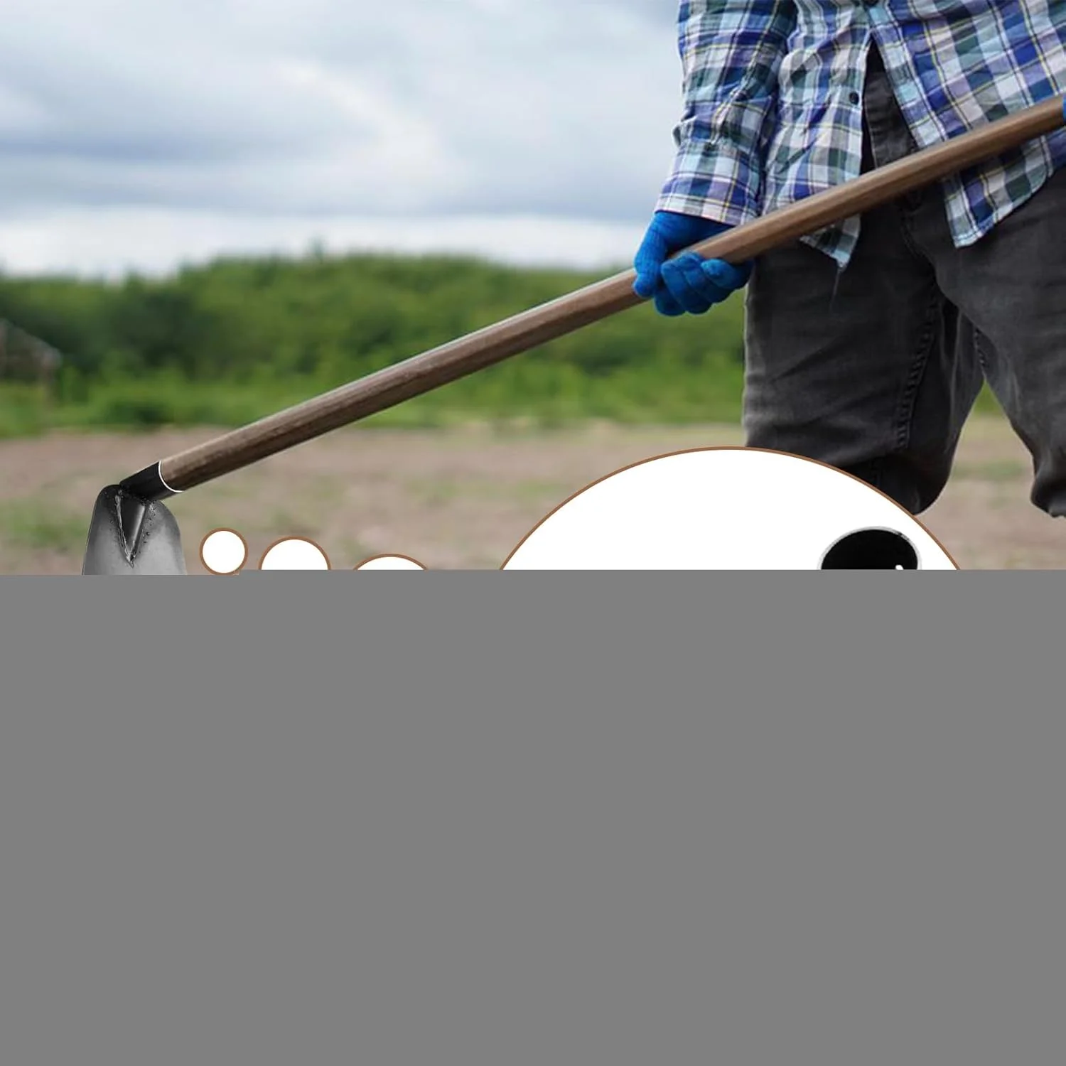 بیلچه باغبانی برای وجین علف های هرز | سر بیلچه باغبانی مزرعه برای وجین گل - کولتیواتور فولادی منگنز، قطعات جایگزین حذف کننده علف برای شل کردن خاک، مناسب برای فضای باز و مصارف خانگی