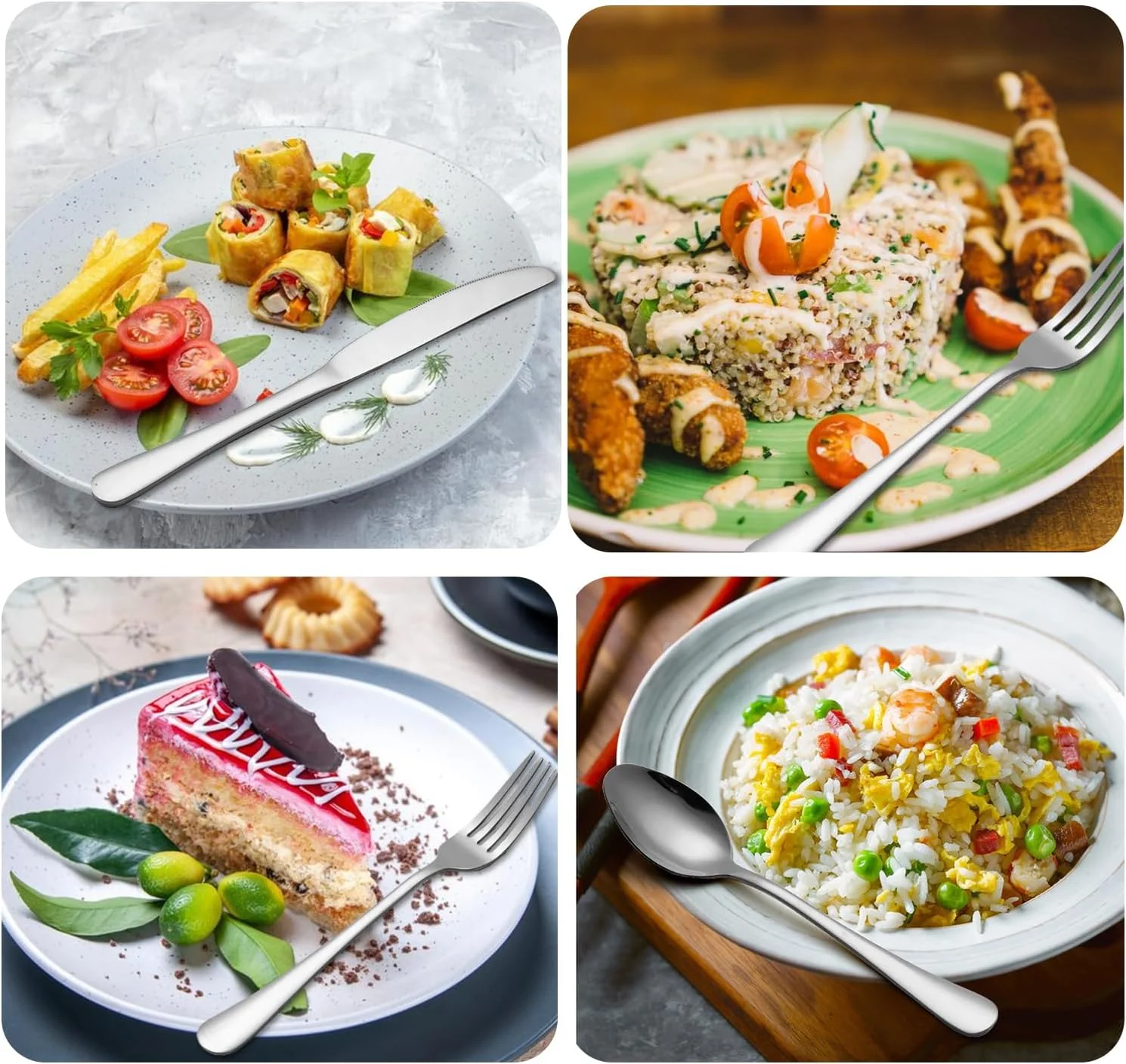 ست کارد و چنگال استیل ضد زنگ 24 پارچه ممتاز با جعبه هدیه، مناسب برای 6 نفر، شامل 6 چنگال، 6 چاقو، 6 قاشق و 6 قاشق چای خوری - ظروف غذاخوری برای خانه، آشپزخانه و غذاخوری ست کارد و چنگال استیل ضد زنگ 24 پارچه ممتاز با جعبه هدیه، مناسب برای 6 نفر، شامل 6 چنگال، 6 چاقو، 6 قاشق و 6 قاشق چای خوری - ظروف غذاخوری برای خانه، آشپزخانه و غذاخوری