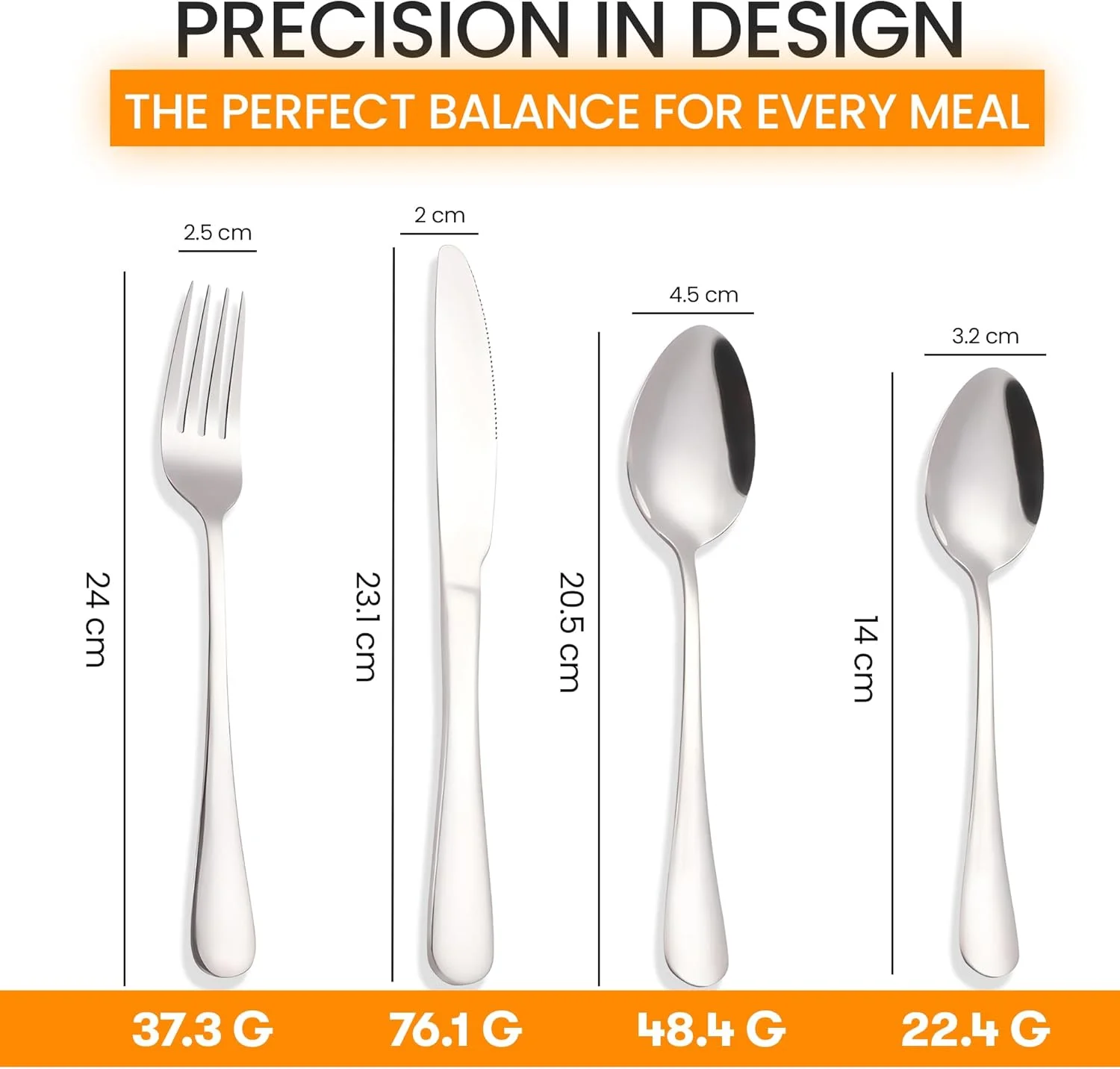 ست کارد و چنگال استیل ضد زنگ 24 پارچه ممتاز با جعبه هدیه، مناسب برای 6 نفر، شامل 6 چنگال، 6 چاقو، 6 قاشق و 6 قاشق چای خوری - ظروف غذاخوری برای خانه، آشپزخانه و غذاخوری ست کارد و چنگال استیل ضد زنگ 24 پارچه ممتاز با جعبه هدیه، مناسب برای 6 نفر، شامل 6 چنگال، 6 چاقو، 6 قاشق و 6 قاشق چای خوری - ظروف غذاخوری برای خانه، آشپزخانه و غذاخوری