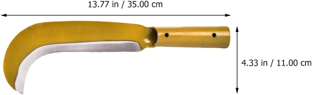 ابزار داس باغبانی فازیران ژواگی، 2 عدد داس طلایی منگنز، ضد زنگ، کم زحمت، کاربردی، فولاد کشاورزی، چوب، داس دستی قابل حمل، داس درو