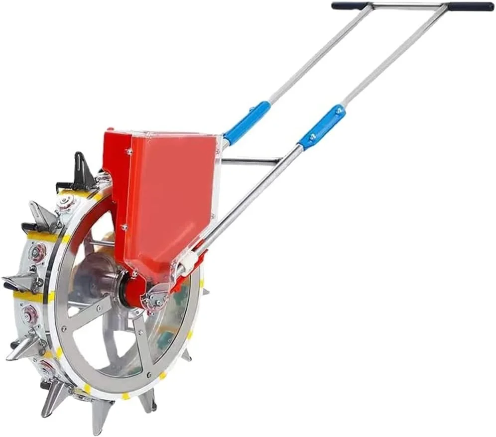 بذرپاش گندم باغی، بذرپاش دقیق فلزی باغ، دستگاه چند منظوره کاشت ذرت، پنبه، سویا و بادام زمینی، مناسب برای کشاورزی باغی، دارای چرخ های بدون فشار، 6 دهانه (رنگ: 6 دهانه)