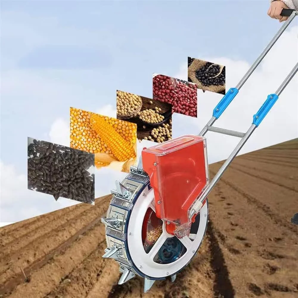 بذرپاش گندم باغی، بذرپاش دقیق فلزی باغ، دستگاه چند منظوره کاشت ذرت، پنبه، سویا و بادام زمینی، مناسب برای کشاورزی باغی، دارای چرخ های بدون فشار، 6 دهانه (رنگ: 6 دهانه)
