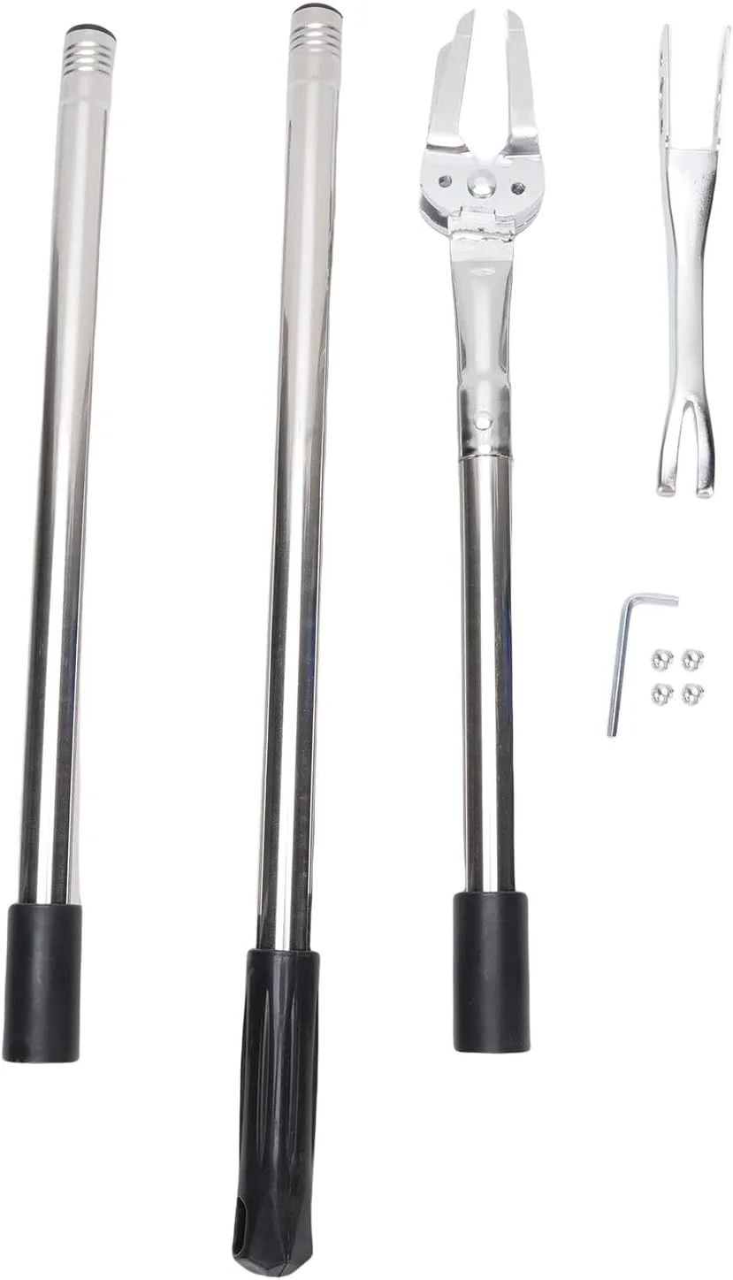 ابزار علف‌کش NOENNULL با دسته بلند استیل ضد زنگ جداشدنی، ابزار علف‌زدایی ایستاده برای چمن، حیاط و باغ (A)