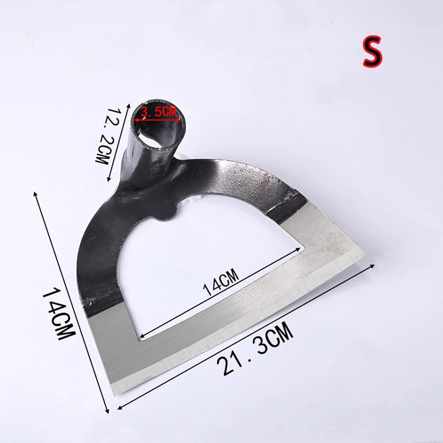 SONAXO Hoe Weeding Hoe Hollow Hoe Thickened Saw Blade Steel Hoe Weeding Artifact Agricultural Long Handle Hoe All Steel Large Steel Hoe (Size : S)