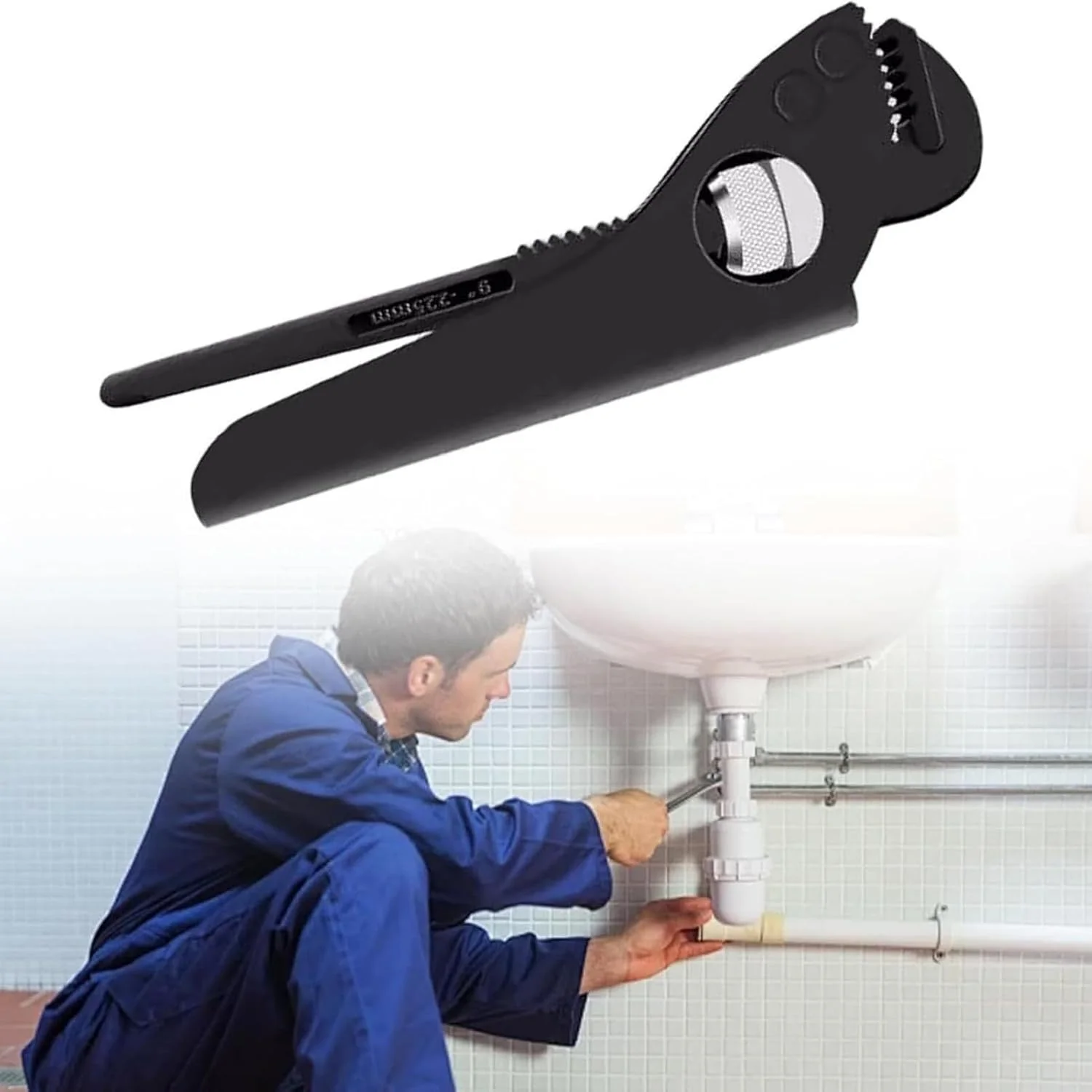 آچار لوله کشی - انبر لوله کشی فولاد کربنی برای لوله ها | ابزار تعمیرات سنگین برای اتصالات سینک توالت شیرآلات گاراژ، مهره های آبگرمکن، حمام، آشپزخانه، منزل، کشاورزی