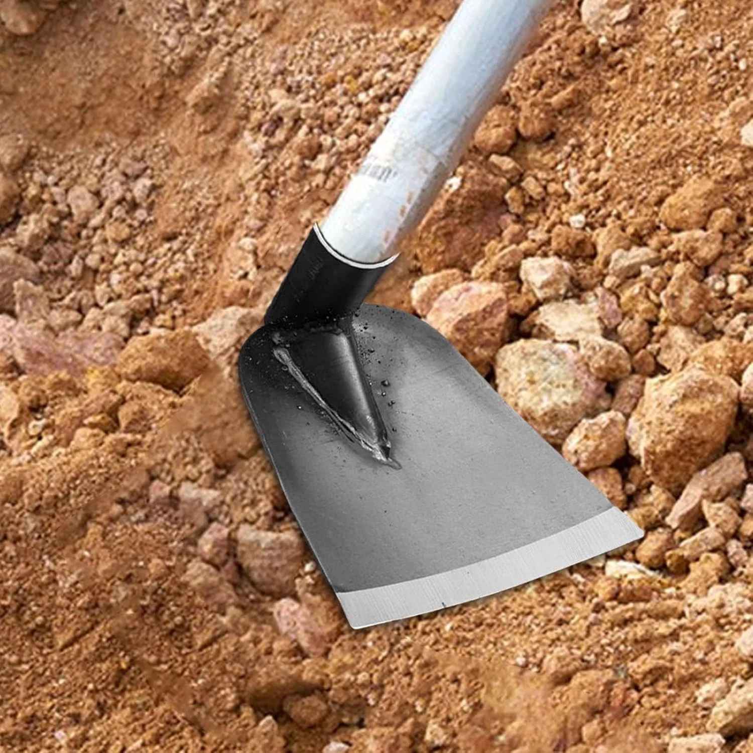 بیلچه باغبانی، بیلچه فولادی منگنز برای وجین، ابزار دستی سنگین برای شخم زدن و سست کردن خاک در چمنزار و باغچه خانگی