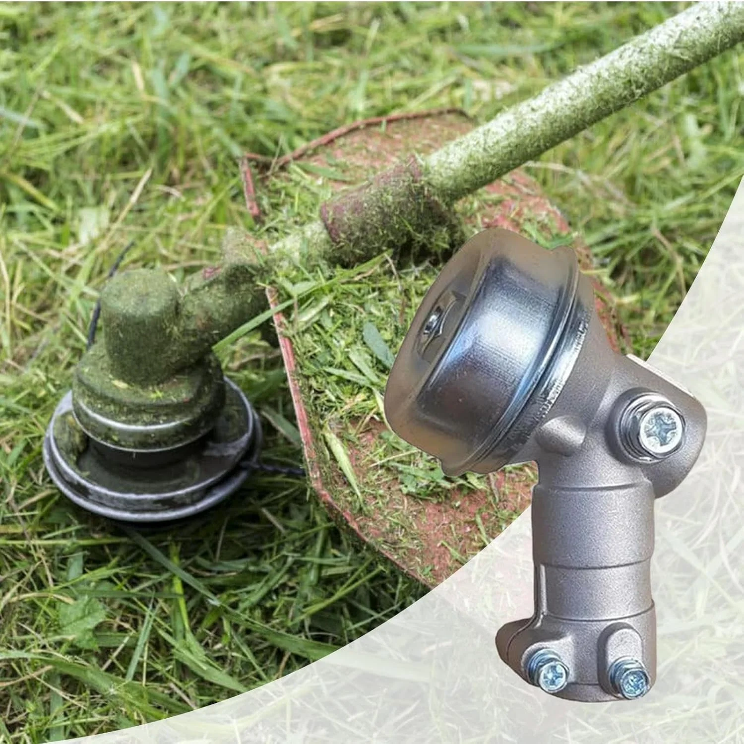 Lawn Mower Gear Replacement Head | Lawn Mower Grass Trimmer Accessories | Aluminum Alloy Replacement Tool Maintenance Equipment for Outdoor Agricultural Vineyard Park Edging Garden Golf Course