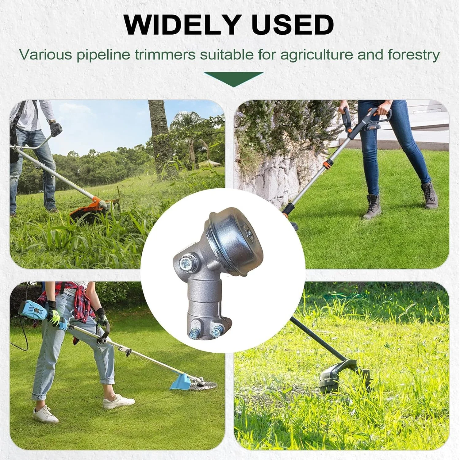 Lawn Mower Gear Replacement Head | Lawn Mower Grass Trimmer Accessories | Aluminum Alloy Replacement Tool Maintenance Equipment for Outdoor Agricultural Vineyard Park Edging Garden Golf Course