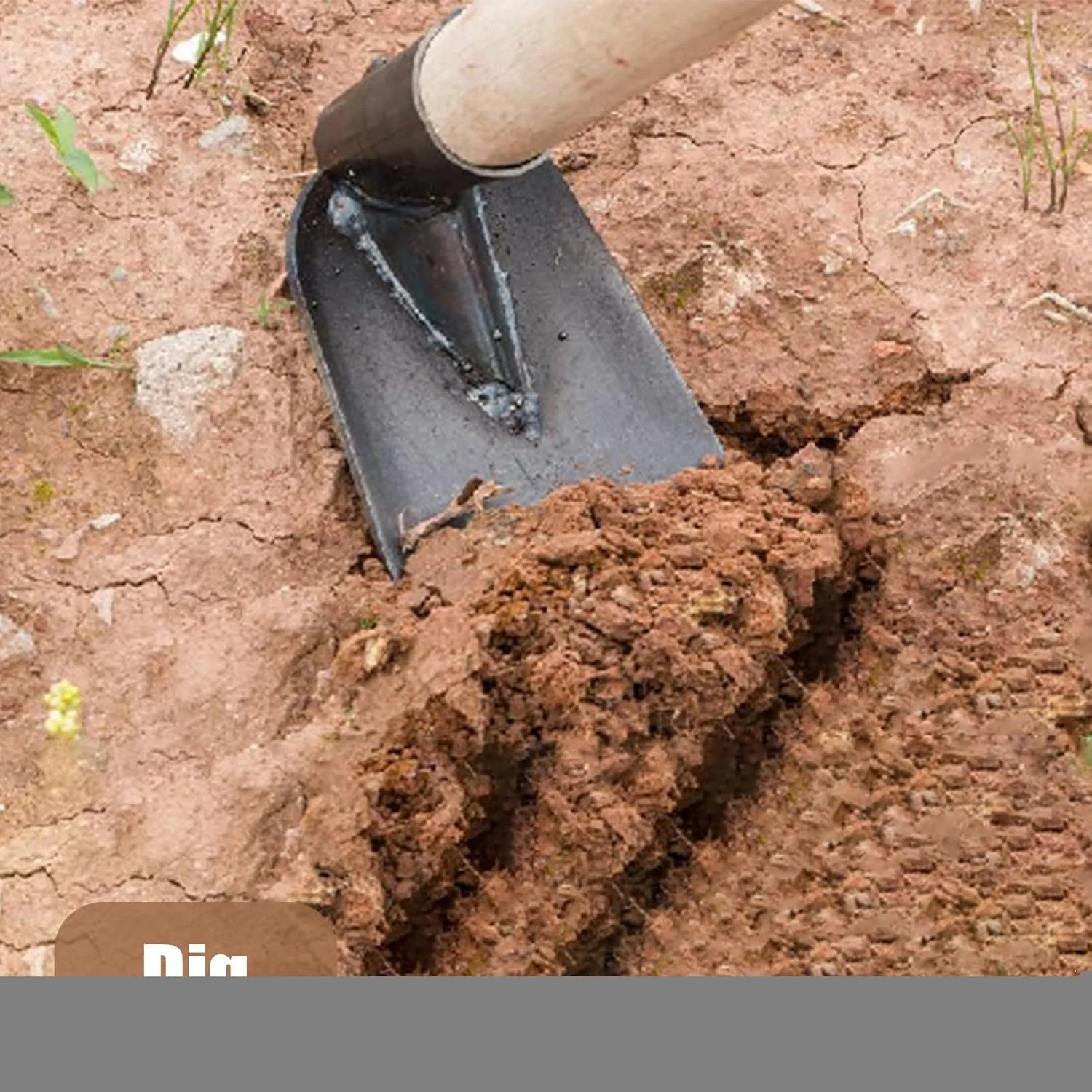بیلچه باغبانی، بیلچه فولادی منگنز برای وجین، ابزار دستی سنگین برای شخم زدن و سست کردن خاک در چمنزار و باغچه خانگی