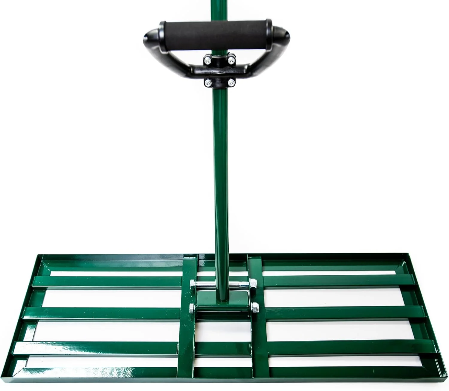 شن کش تراز کننده چمن ضد چرخش 30x10 اینچ - ابزار تراز کننده سنگین، دسته فولادی و سر شن کش - شامل دستکش، زیرانداز کاشت و قیچی باغبانی - تراز کننده حیاط برای باغ چمن، خاک، شن و چمن