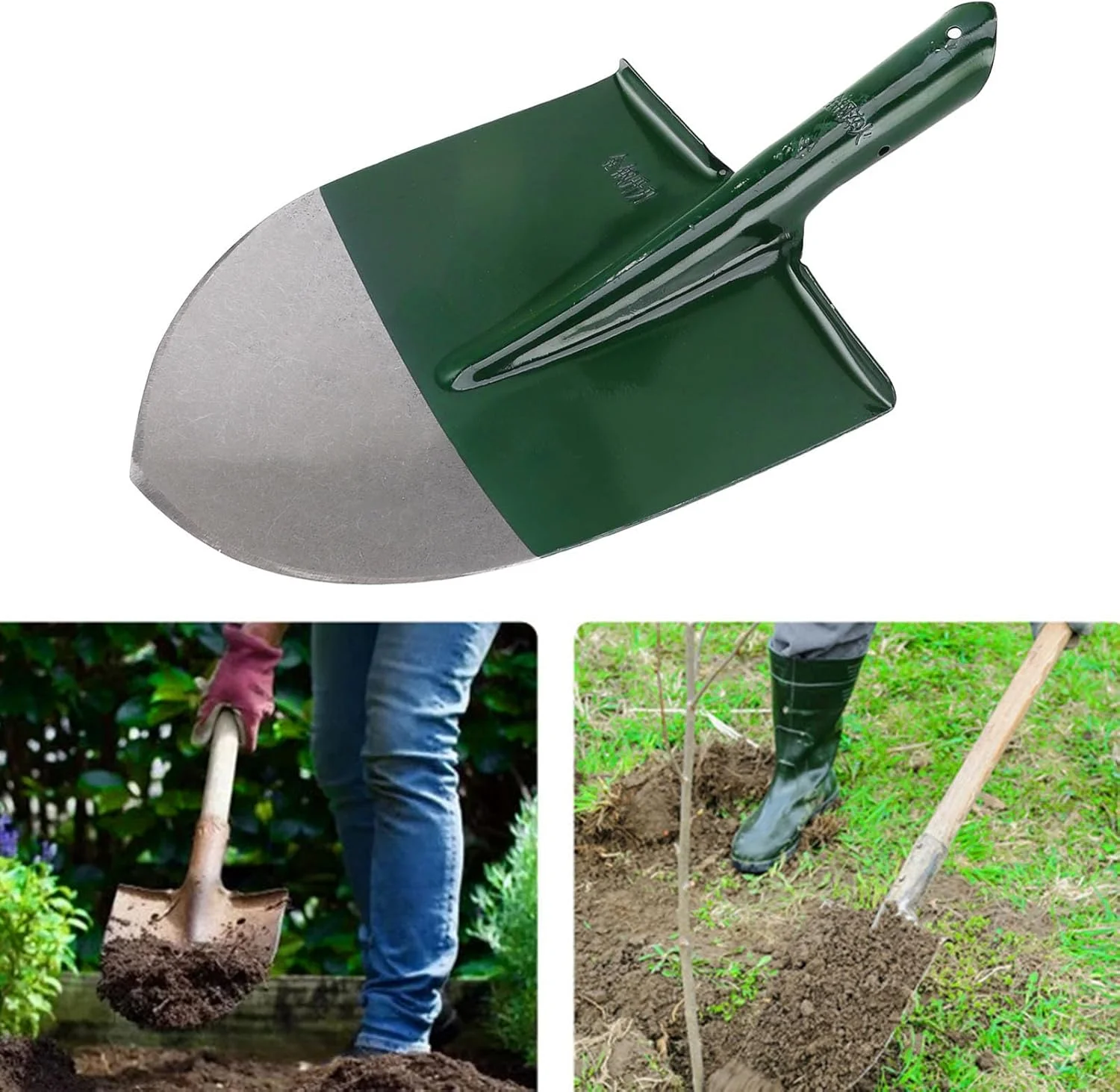 بیل خاکستر باغبانی ابزار باغبانی حیاط خانه، بیل حفاری سر جایگزین نوک تیز گرد ابزار باغبانی حیاط خانه بیل خاکستر فولاد منگنز