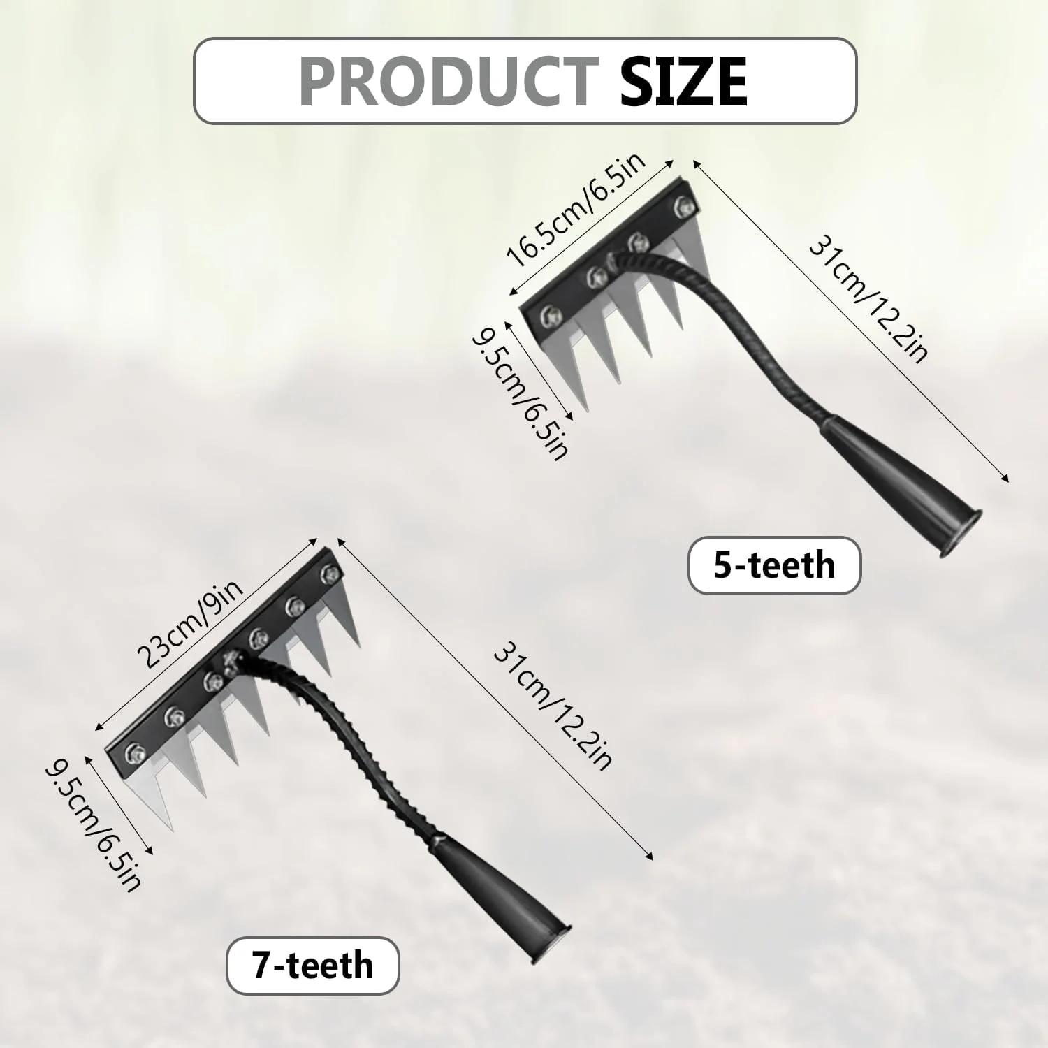 شن کش باغی آهن سنگین، ابزار حذف علف های هرز، ابزار باغبانی بادوام برای تراز کردن چمن، ابزار حذف علف های هرز، طراحی تقویت شده 2.0 برای محوطه سازی، حیاط، استفاده در فضای باز