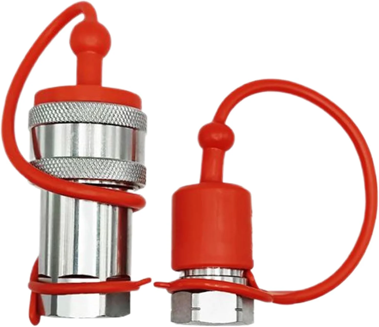 ابزار کوپلر هیدرولیک، کوپلرهای هیدرولیک با درپوش گرد و غبار و شیر توپی - لوازم جانبی انتقال سیال بدون نشتی برای تجهیزات کشاورزی صنعتی با فشار بالا