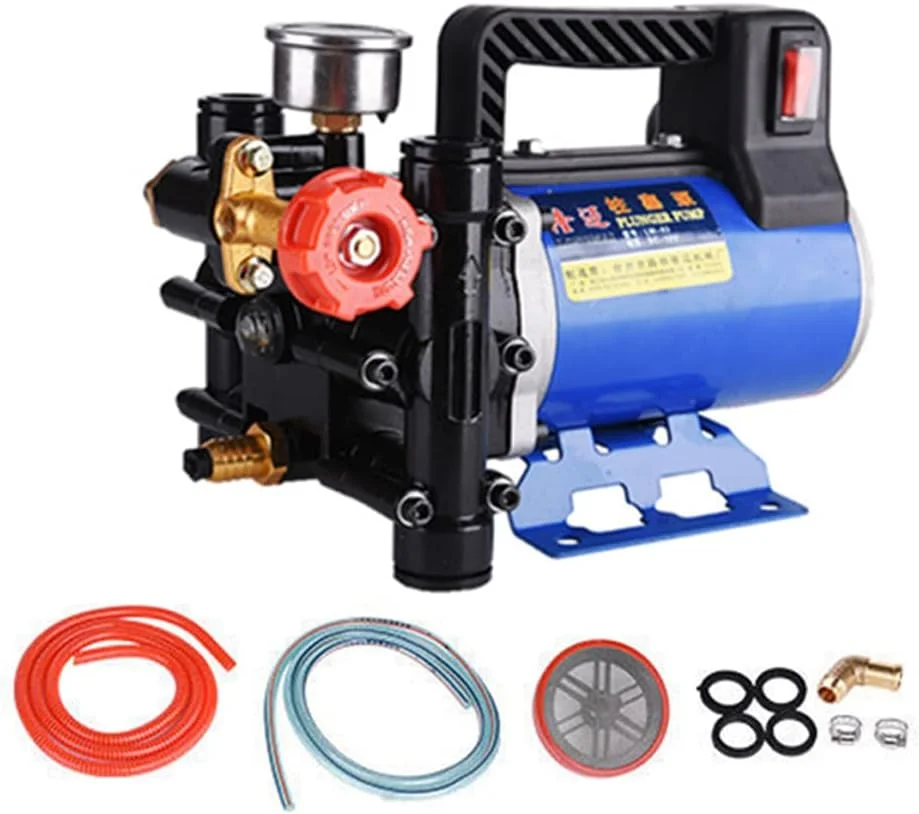پمپ پیستونی دو سیلندر برقی، ابزار آبیاری و سمپاشی با فشار بالا برای باغ، کارواش خودرو و آبیاری کشاورزی