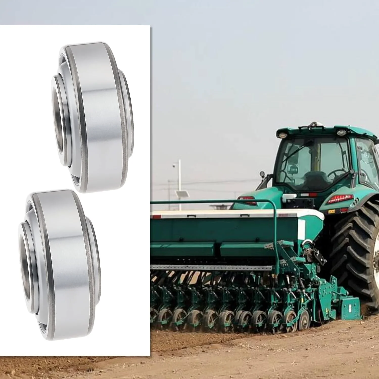 بلبرینگ ماشین آلات کشاورزی لرد آو تولز 4 عددی 203KRR2، بلبرینگ درب قیف با گشتاور پایین برای دستگاه های کاشت، چرخ اندازه گیری، کج بیل دوار (40x16.256x18.28 میلی متر)