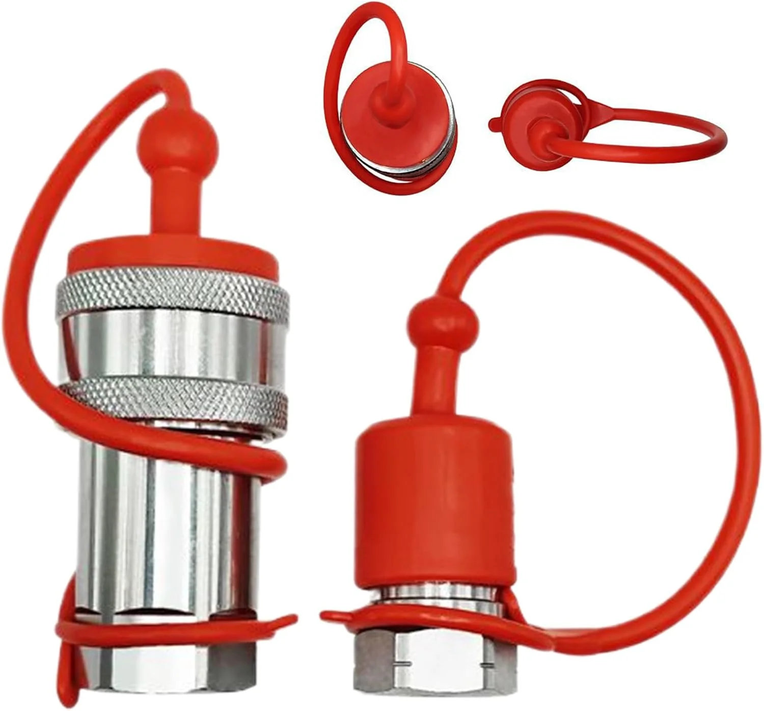 ابزار کوپلر هیدرولیک | کوپلرهای هیدرولیک اتصال سریع با پوشش گرد و غبار، سیستم انتقال سیال فولاد کربنی بدون نشتی برای تجهیزات کشاورزی صنایع فشار قوی