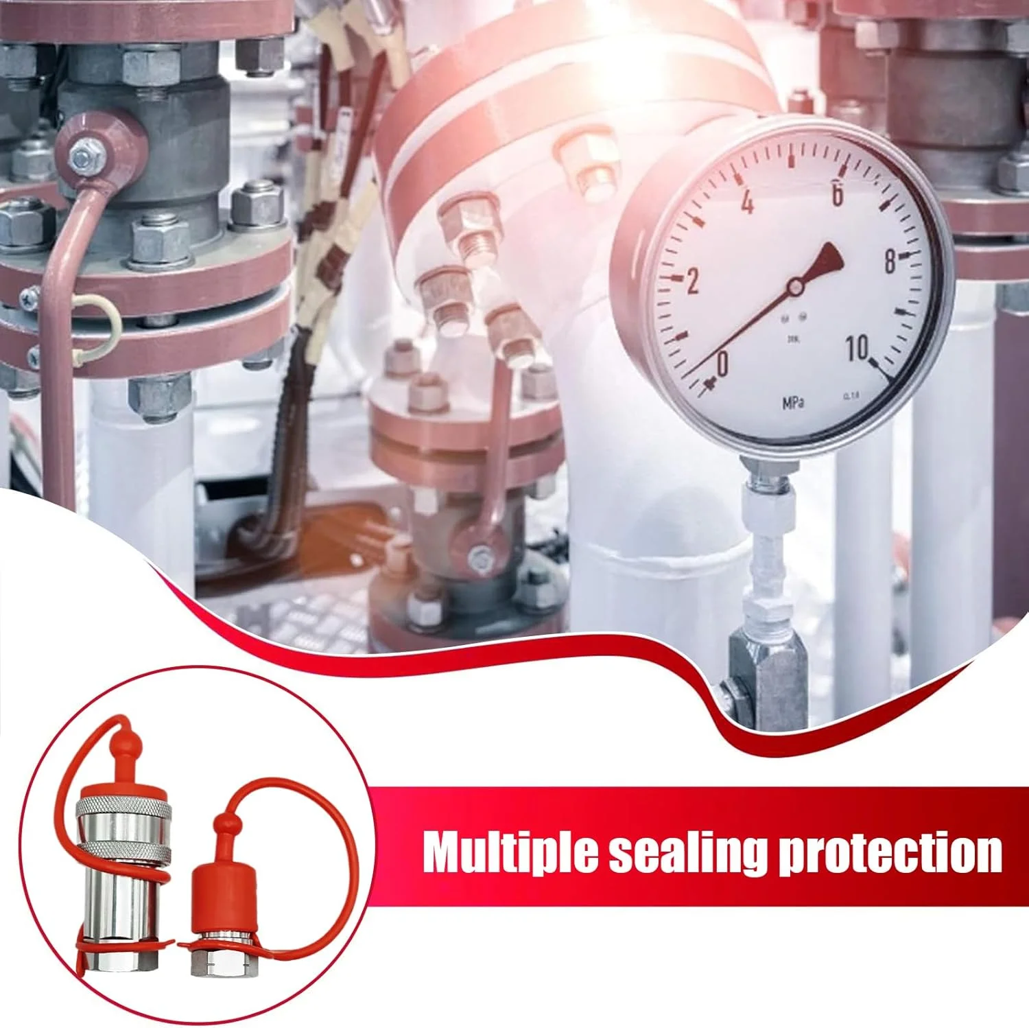 ابزار کوپلر هیدرولیک | کوپلرهای هیدرولیک اتصال سریع با پوشش گرد و غبار، سیستم انتقال سیال فولاد کربنی بدون نشتی برای تجهیزات کشاورزی صنایع فشار قوی