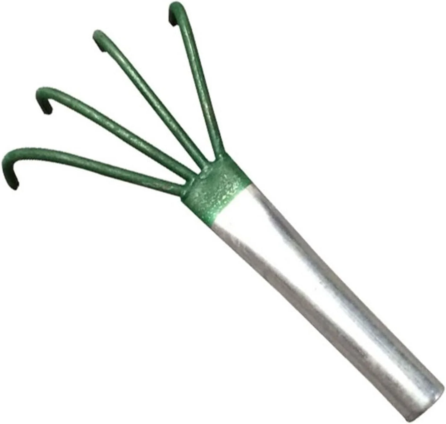 RXEZI Rake 3pcs Agricultural Carbon Steel Four-toothed Tines Rake Small Handle Peanut Lawn Leaf Tweezers Garden Tools