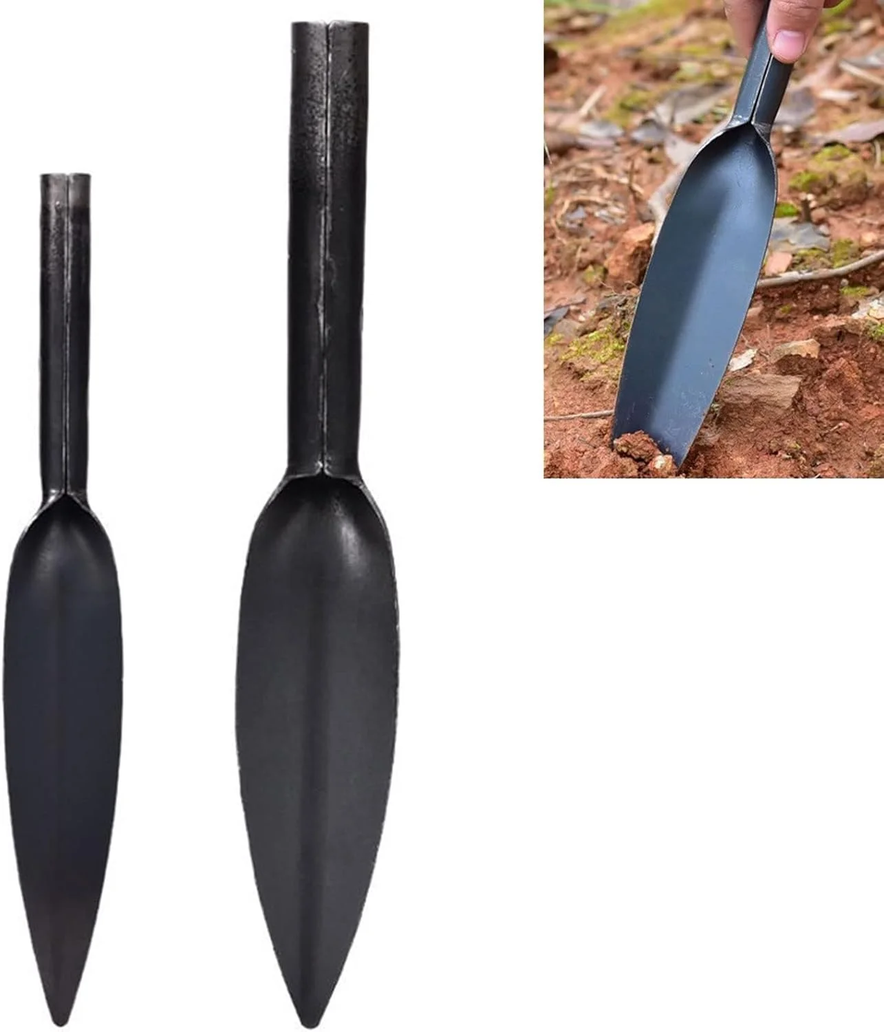 بیلچه سوناکسو مدل برگ بیدی، بیلچه باغبانی، ابزار کاشت، بیلچه کوچک خانگی ضخیم شده، بیلچه کوچک کشاورزی برای حفاری در طبیعت (سایز: متوسط)