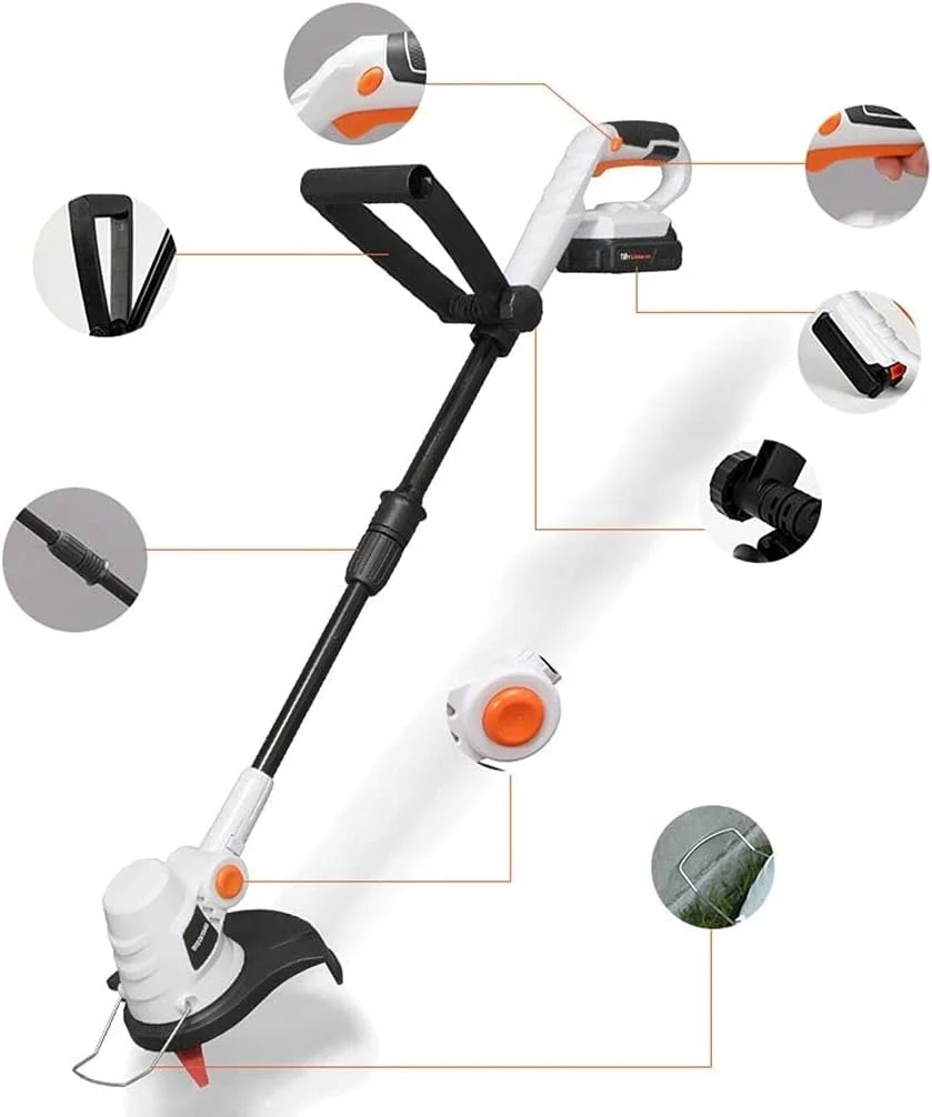 علف زن شارژی NEKOUN، علف تراش برقی دستی، ابزار هرزکن کشاورزی خانگی قابل حمل و شارژی برای باغبانی و هرس