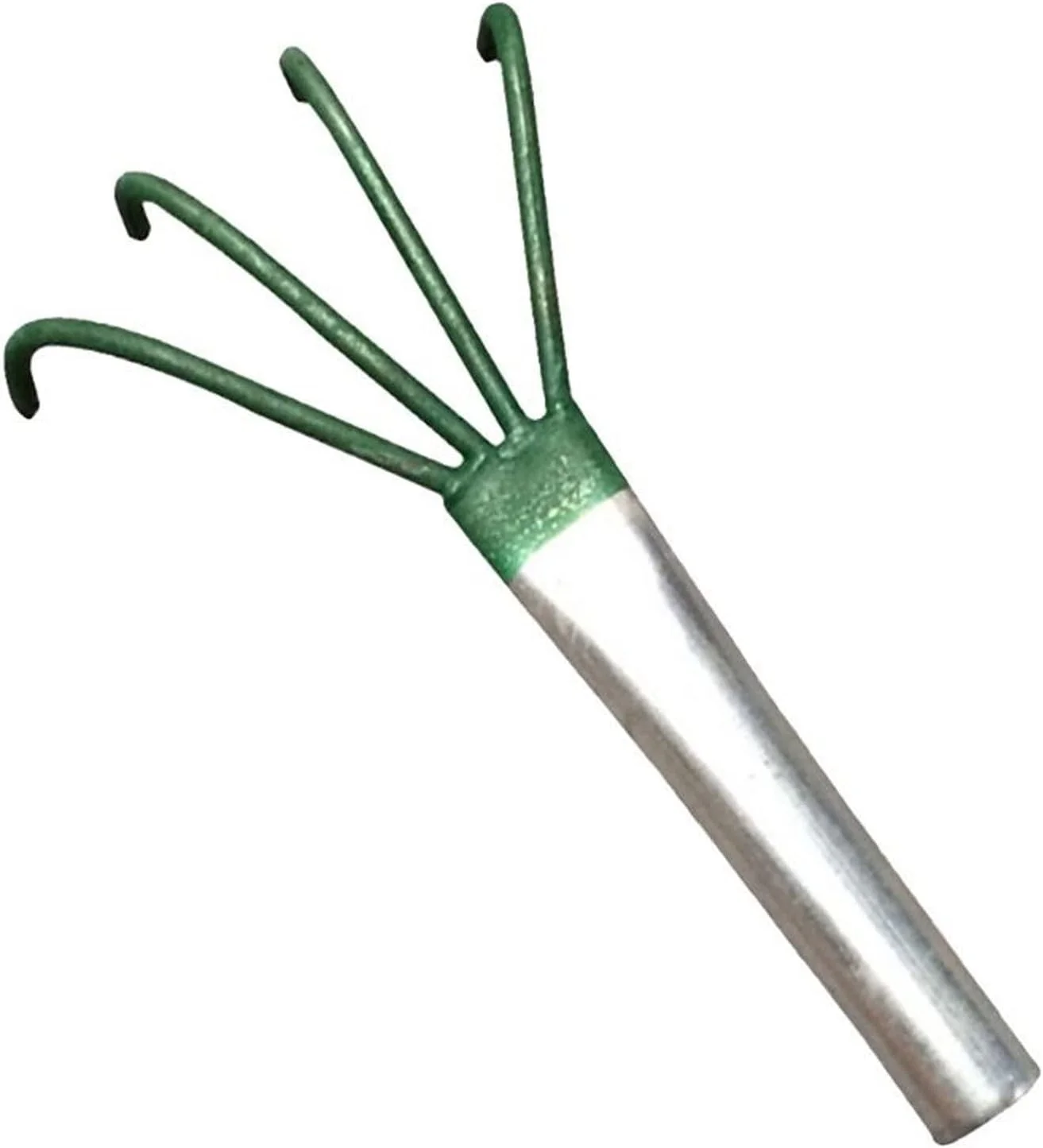 RXEZI Rake 3pcs Agricultural Carbon Steel Four-toothed Tines Rake Small Handle Peanut Lawn Leaf Tweezers Garden Tools