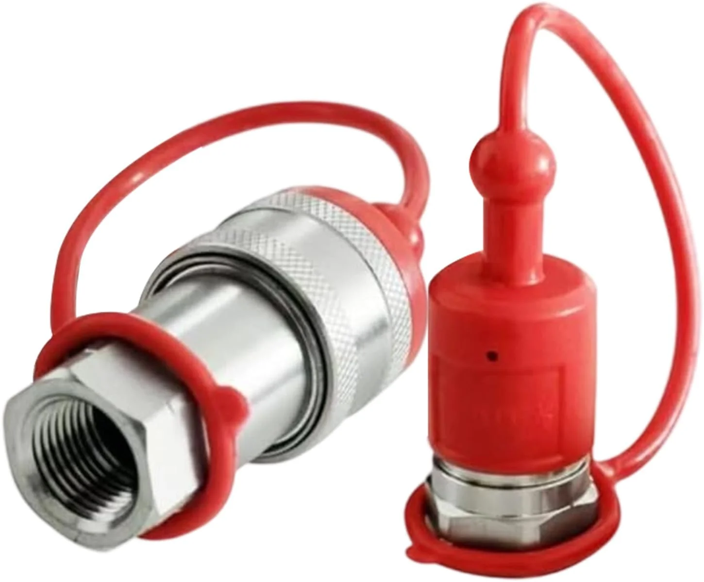 ابزار کوپلر هیدرولیک، کوپلرهای هیدرولیک اتصال سریع با درپوش گرد و غبار | ابزار انتقال سیال با استحکام بالا و سنگین برای ماشین آلات صنعتی و تجهیزات کشاورزی