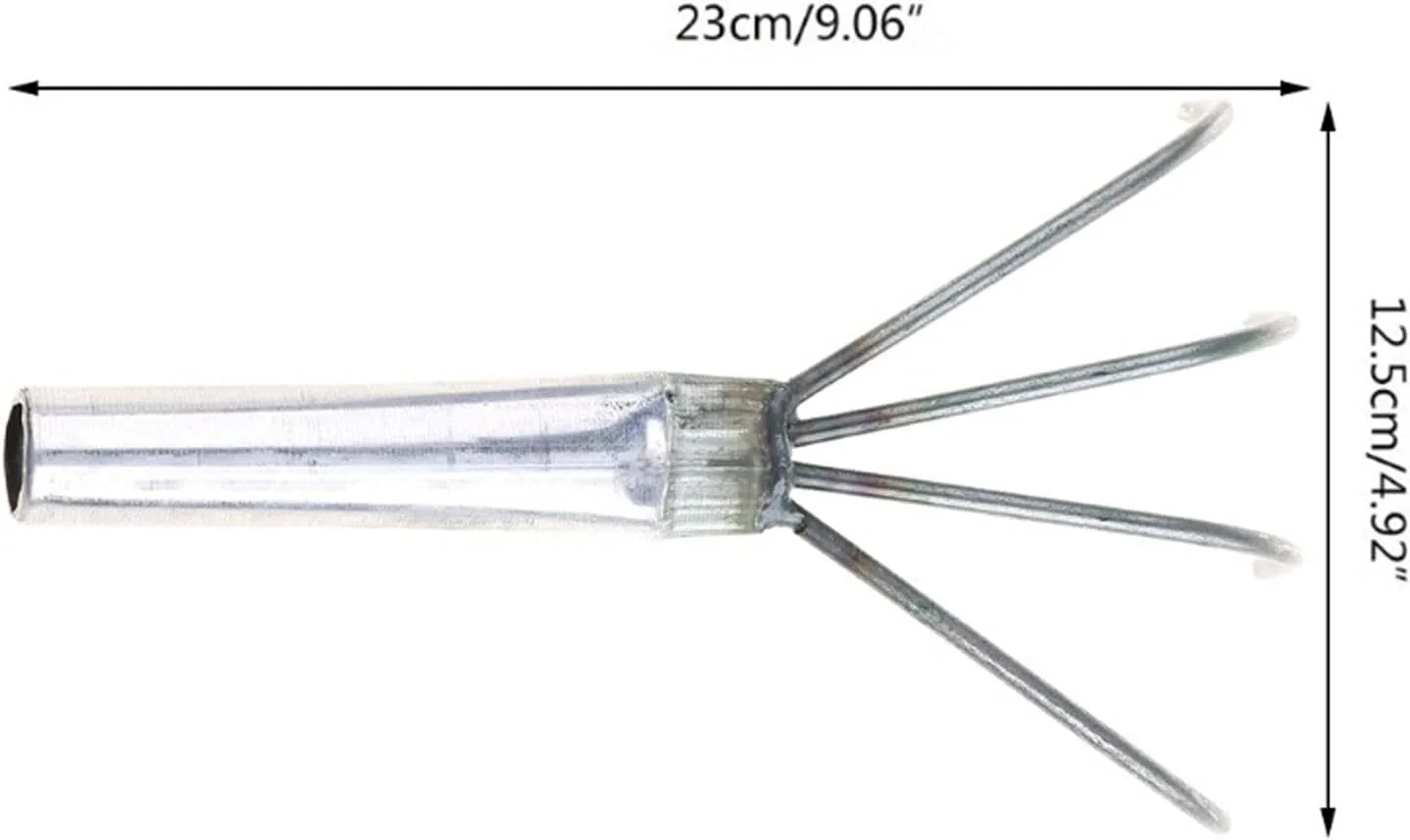 چنگک سمور 10 عددی فولاد کربنی کشاورزی چهار شاخه دسته کوچک ابزار باغبانی برای جمع آوری برگ و علف های هرز